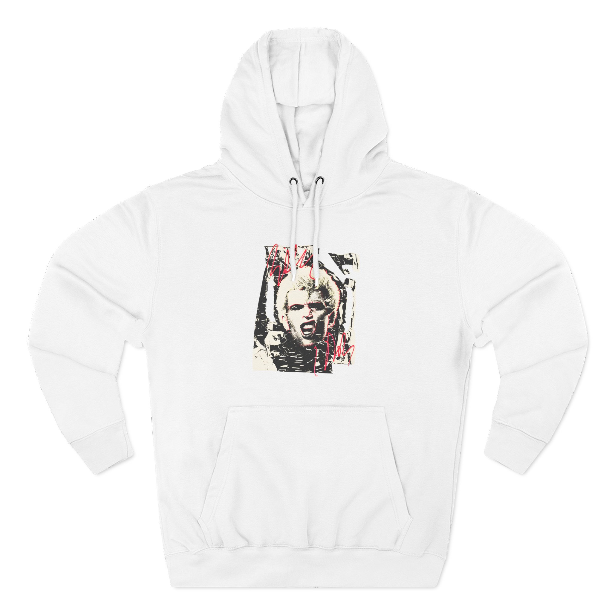 Billy Idol Shattered Photo Three-Panel Fleece Hoodie