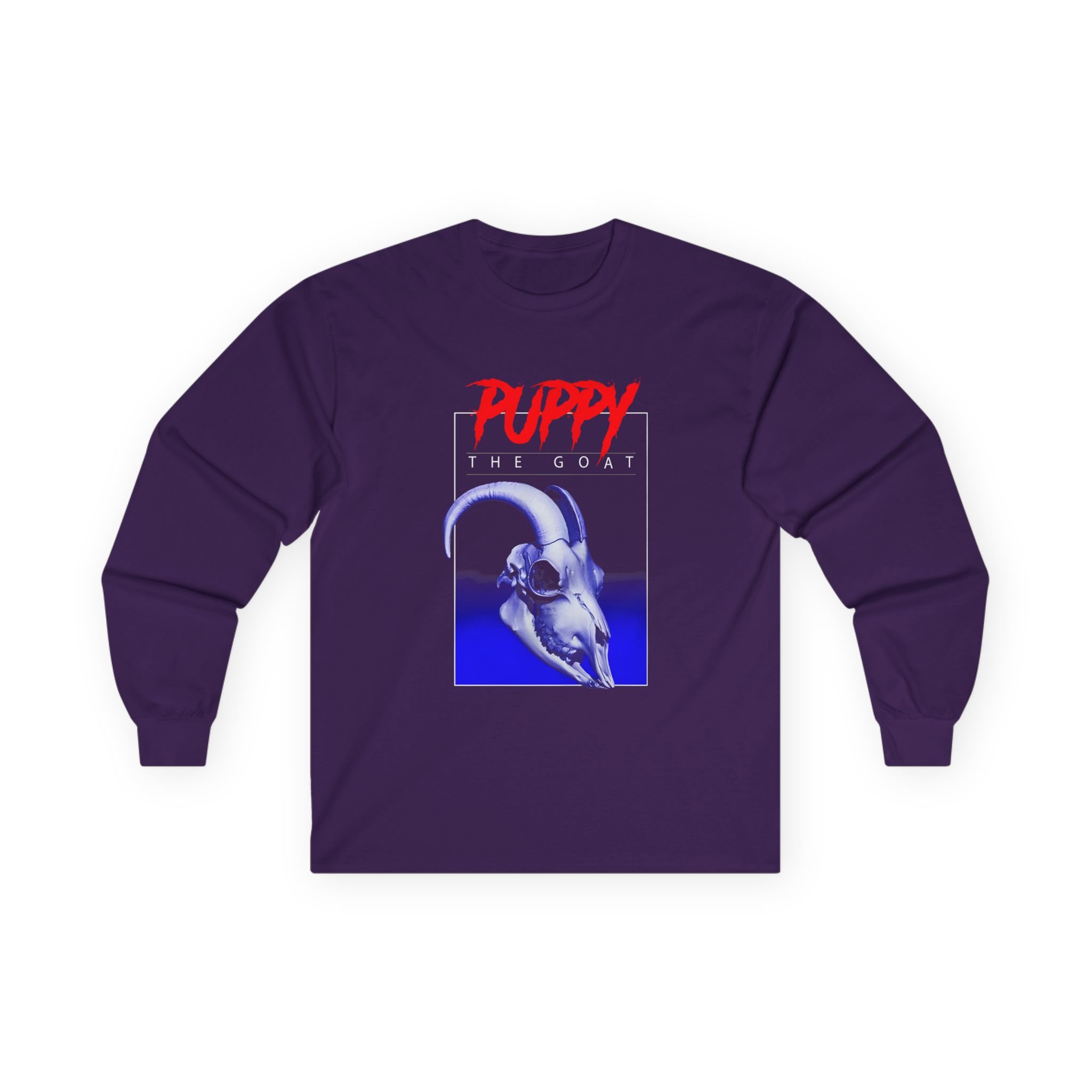 Puppy Goat Skull Unisex Ultra Cotton Long Sleeve Tee