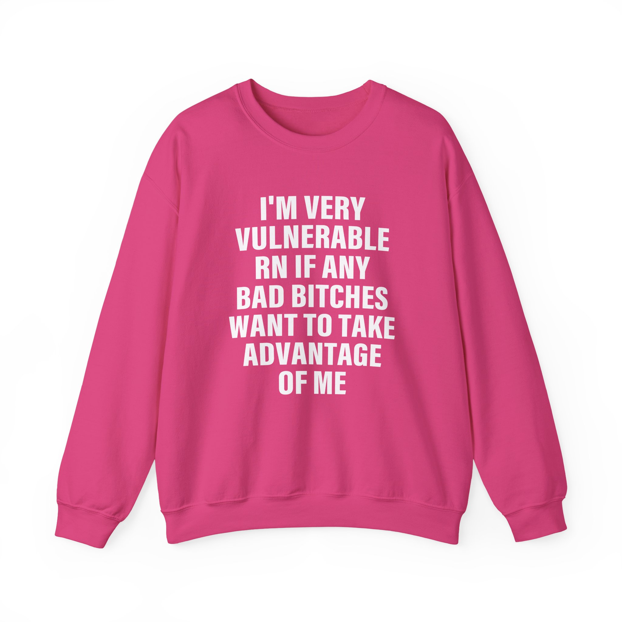 Dom Dolla I'm Very Vulnerable Rn if Any Bad Bitches Want to Take Advantage of Me Unisex Heavy Blendâ„¢ Crewneck Sweatshirt