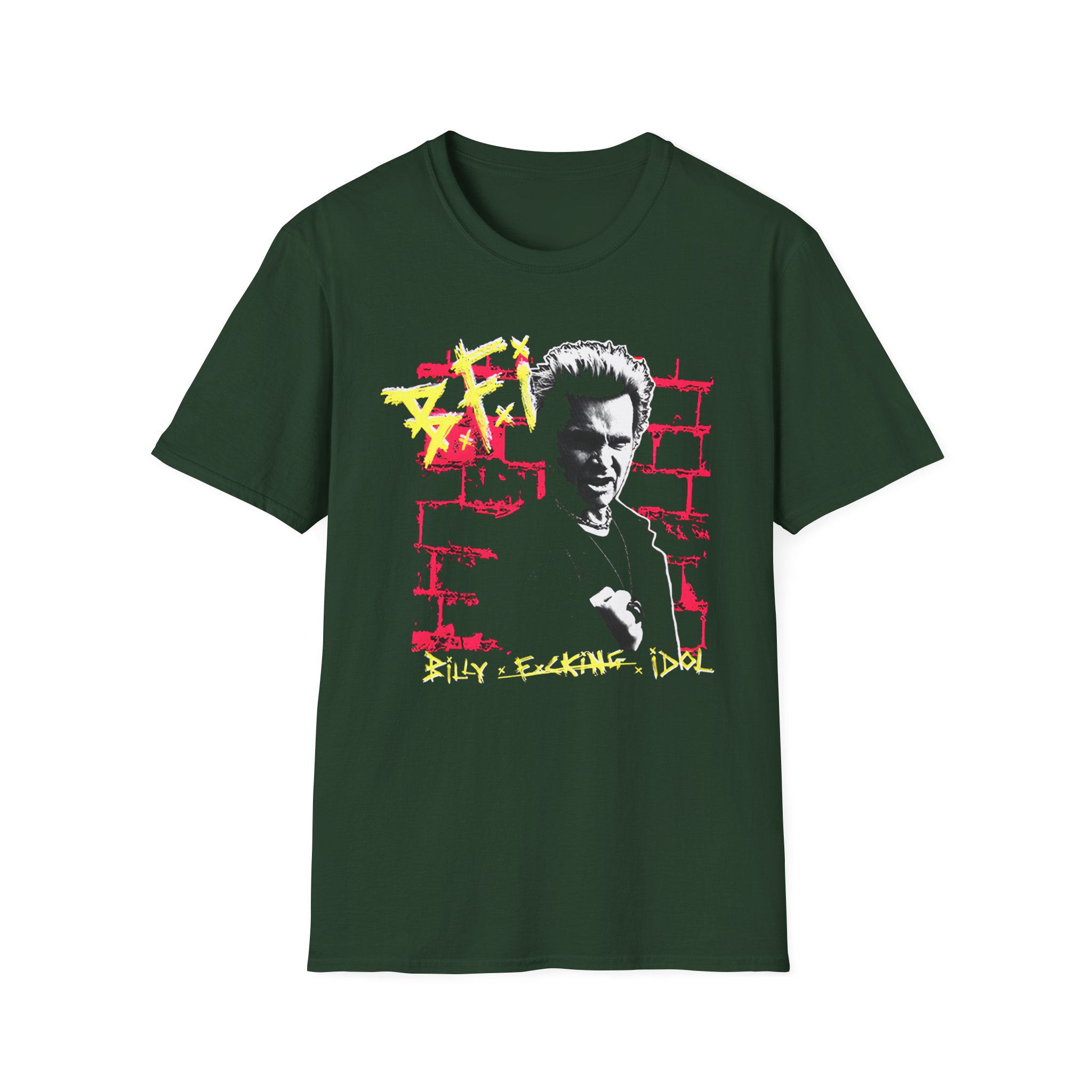 Billy Idol BFI Brick Unisex Softstyle T-Shirt