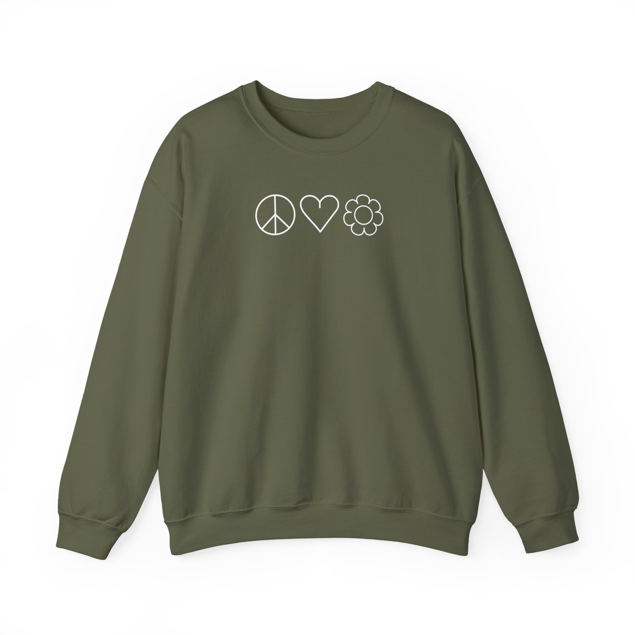 Mumbo Jumbo Peace, Love and Plants Unisex Heavy Blendâ„¢ Crewneck Sweatshirt