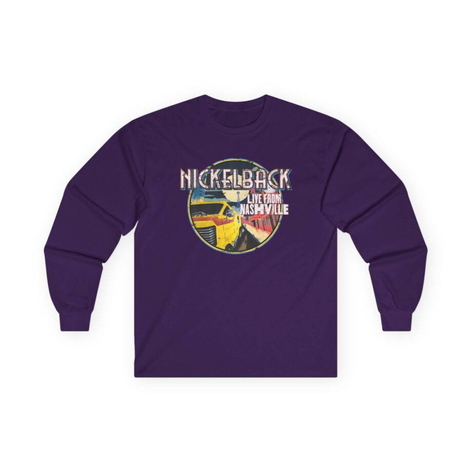 Nickelback Live From Nashville B&W Raglan Unisex Ultra Cotton Long Sleeve Tee