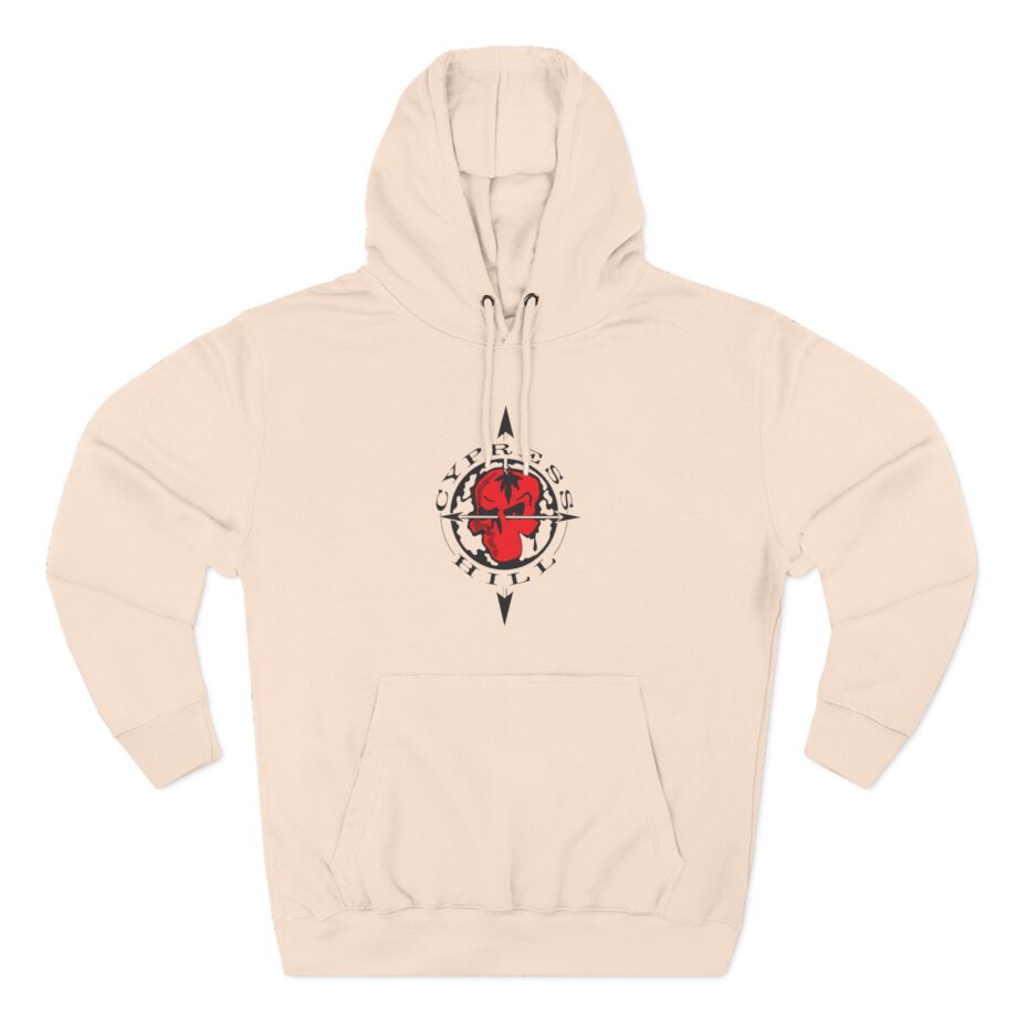 Cypress Hill Crazy Insane OG Skull N Compass Three-Panel Fleece Hoodie