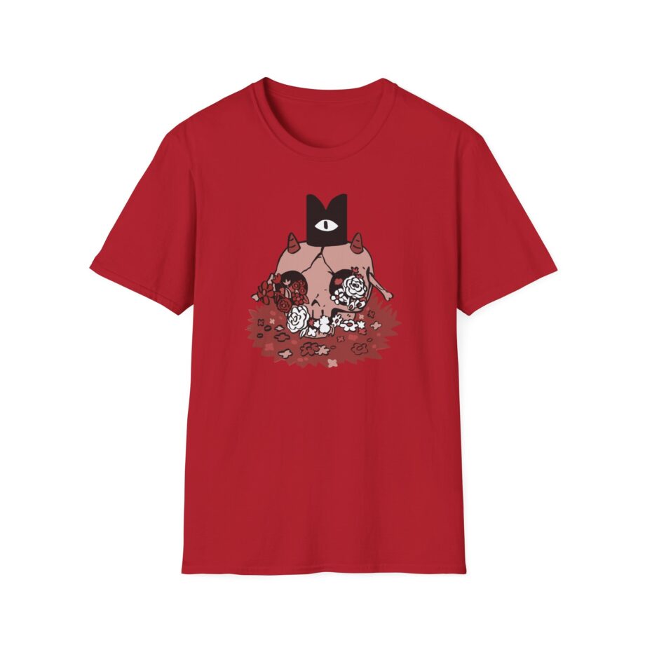 Cult of the Lamb Floral Skull Unisex Softstyle T-Shirt
