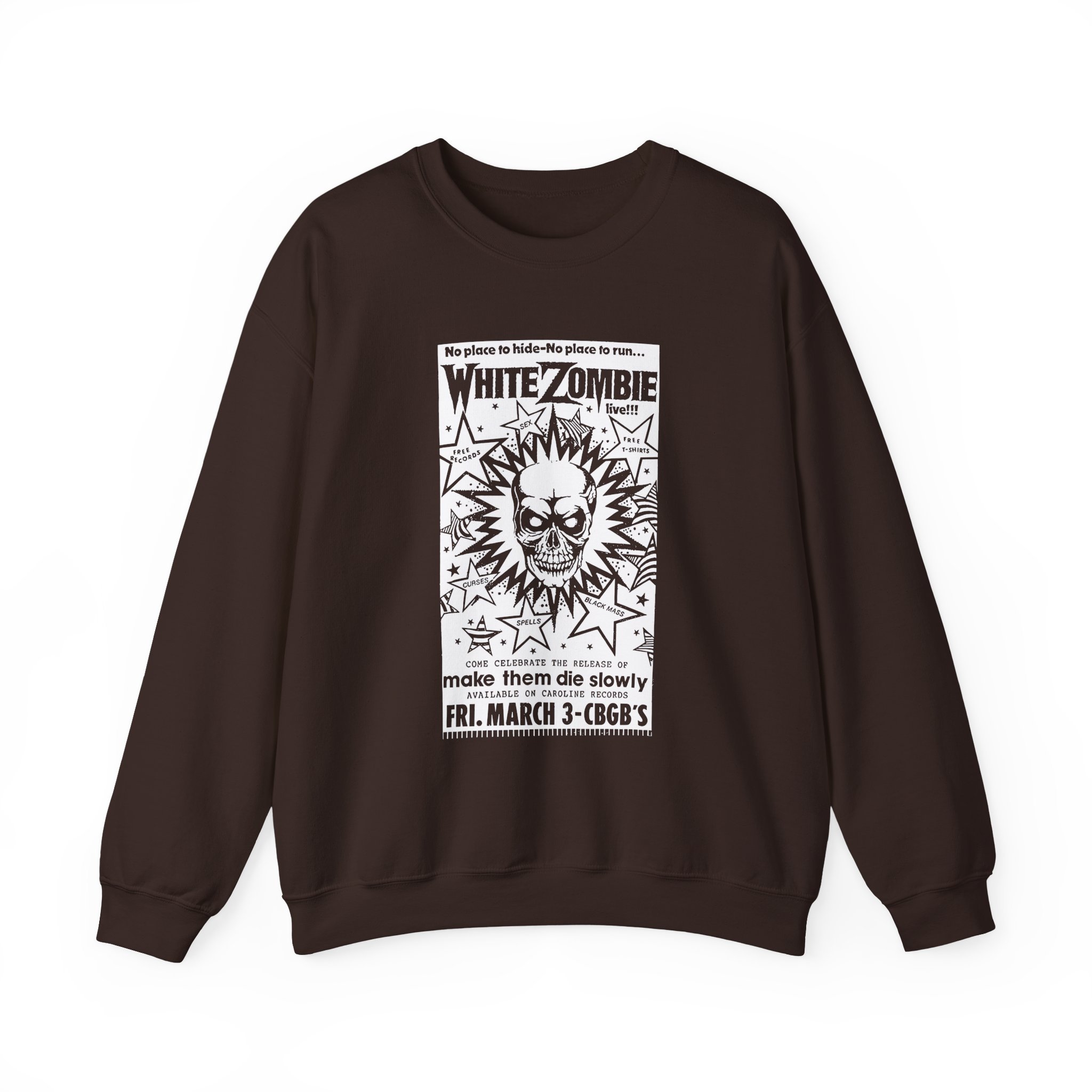 White Zombie Cbgb Poster Unisex Heavy Blendâ„¢ Crewneck Sweatshirt