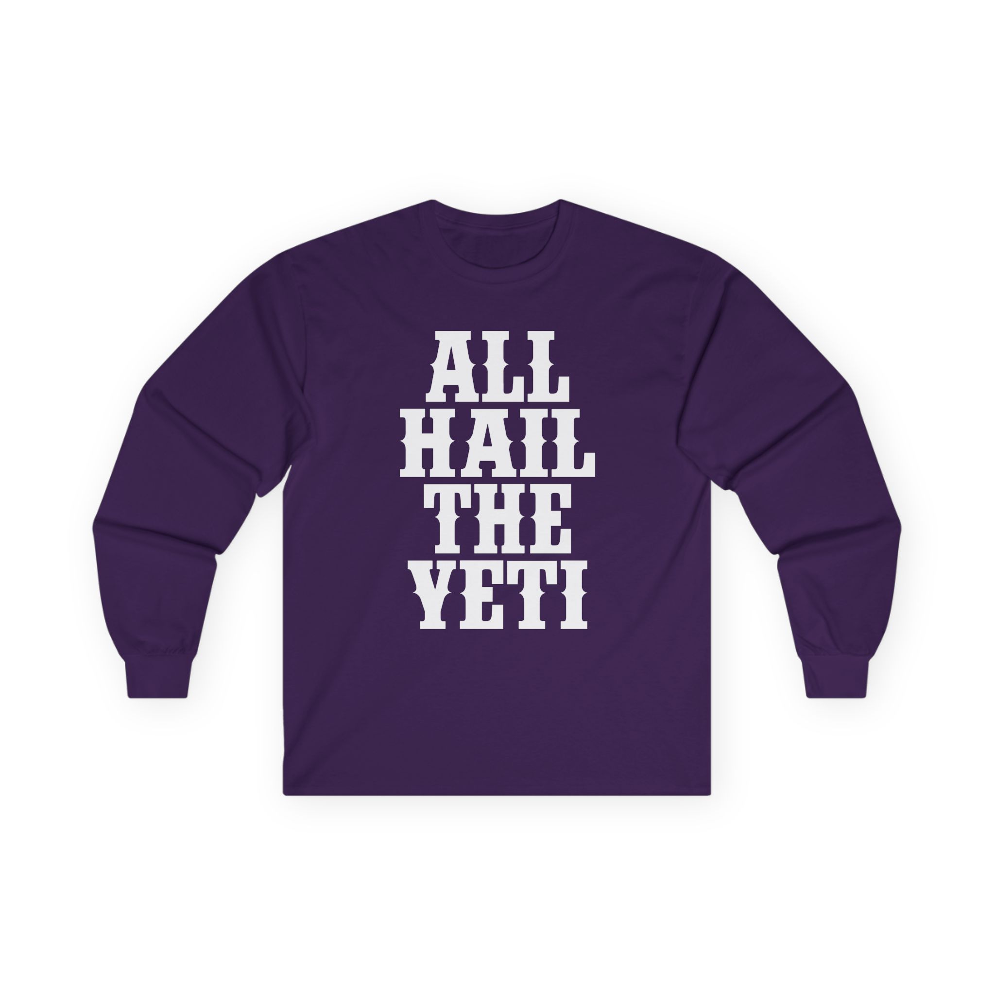 All Hail the Yeti Logo Unisex Ultra Cotton Long Sleeve Tee