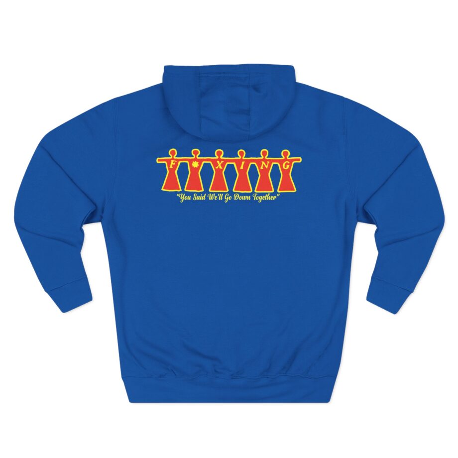 Foxing Moon Face Three-Panel Fleece Hoodie