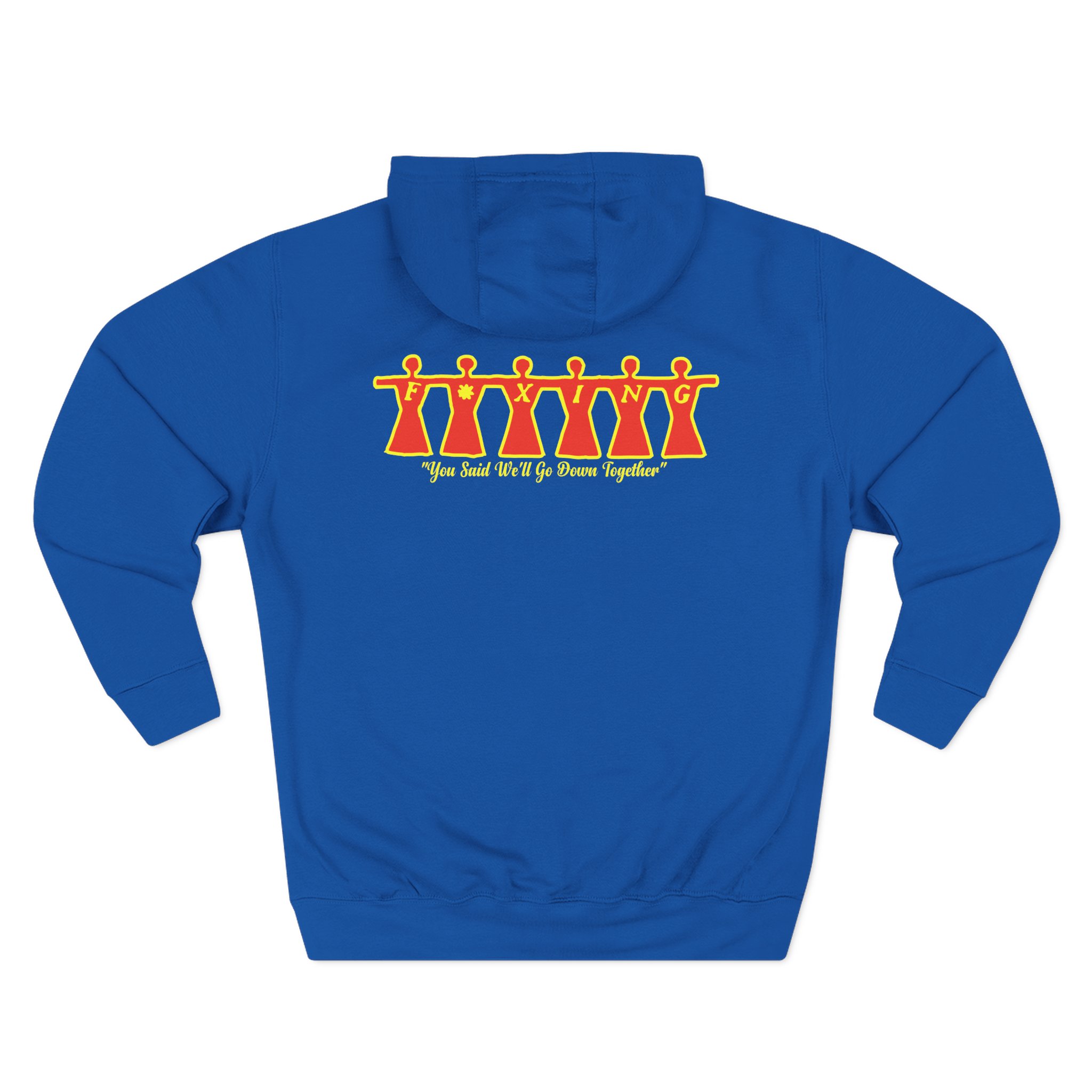 Foxing Moon Face Three-Panel Fleece Hoodie