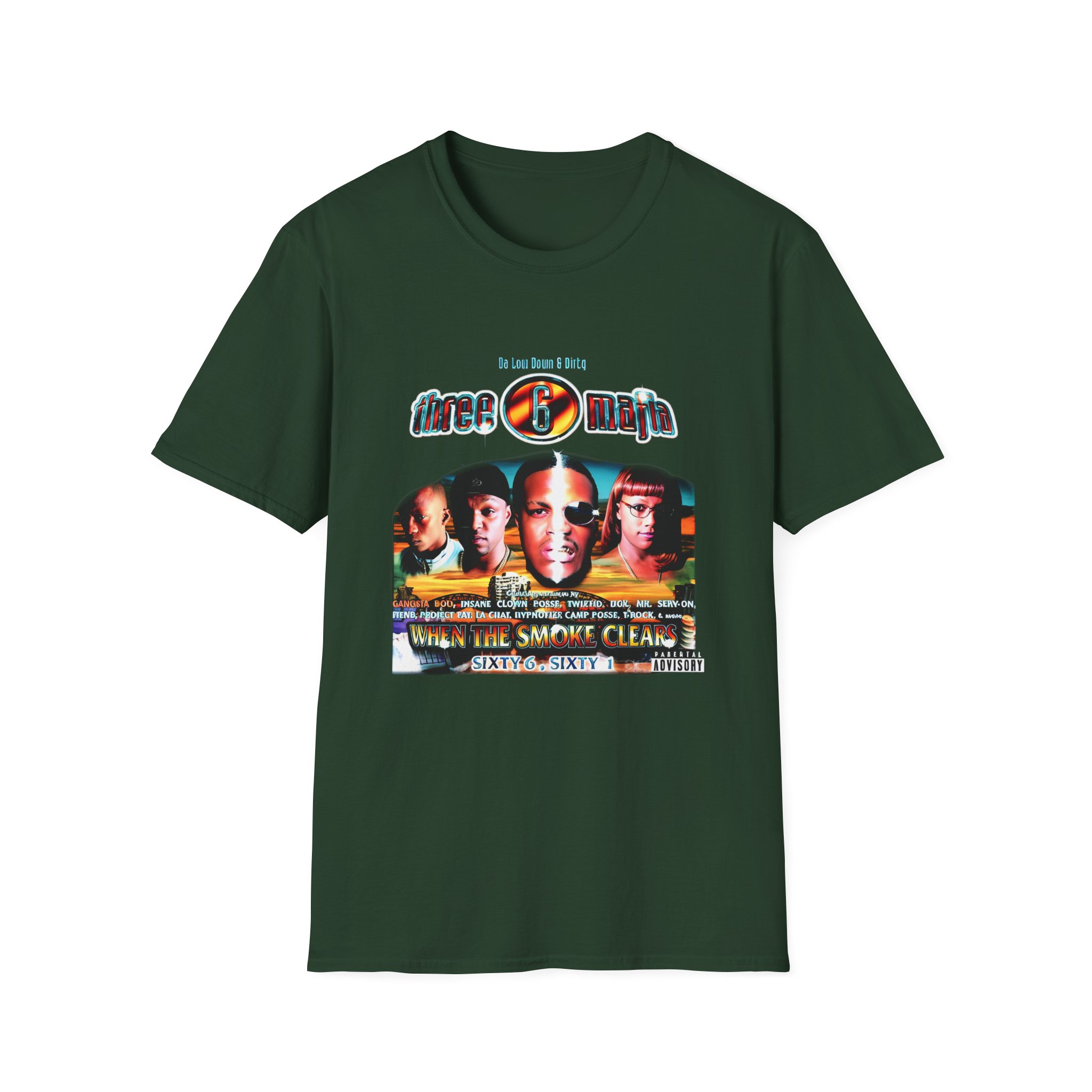 Three 6 Mafia When the Smoke Clears Unisex Softstyle T-Shirt