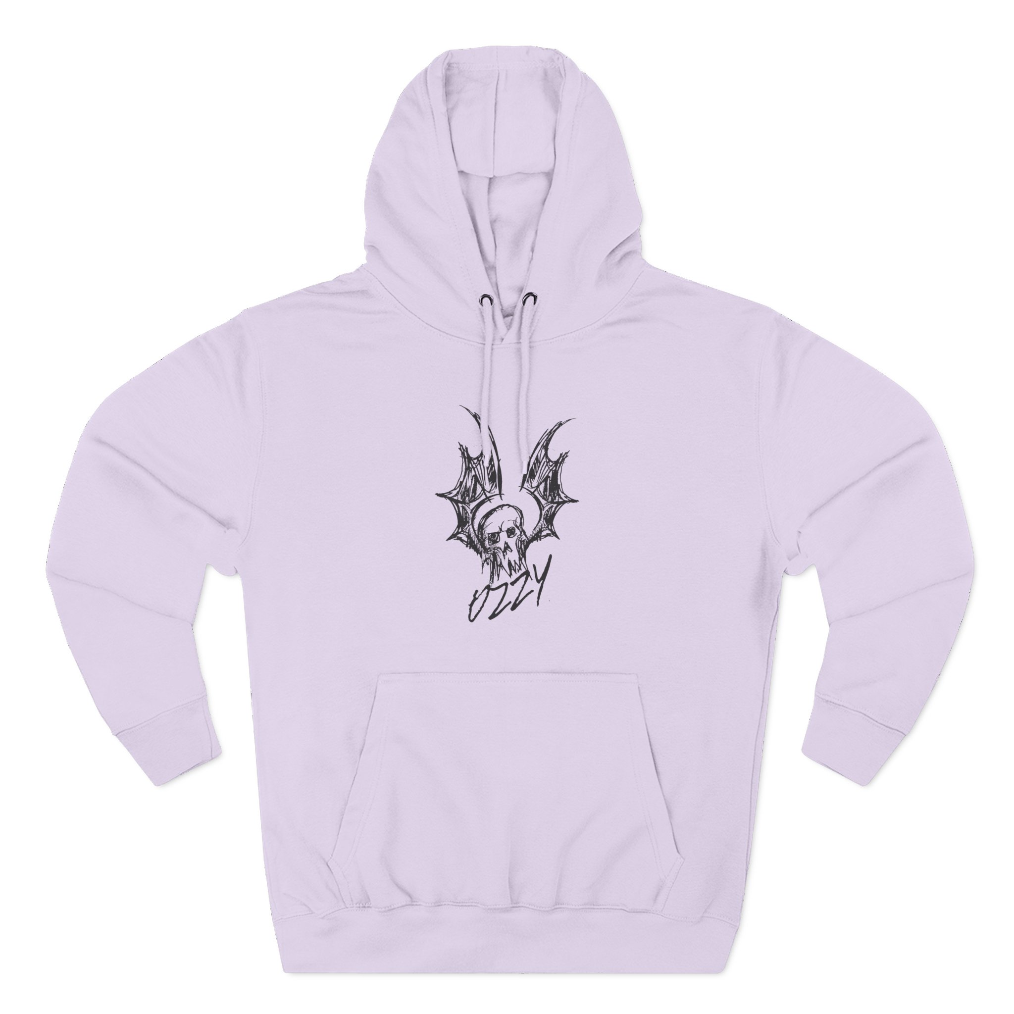 Ozzy Osbourne Bat Sketch Three-Panel Fleece Hoodie