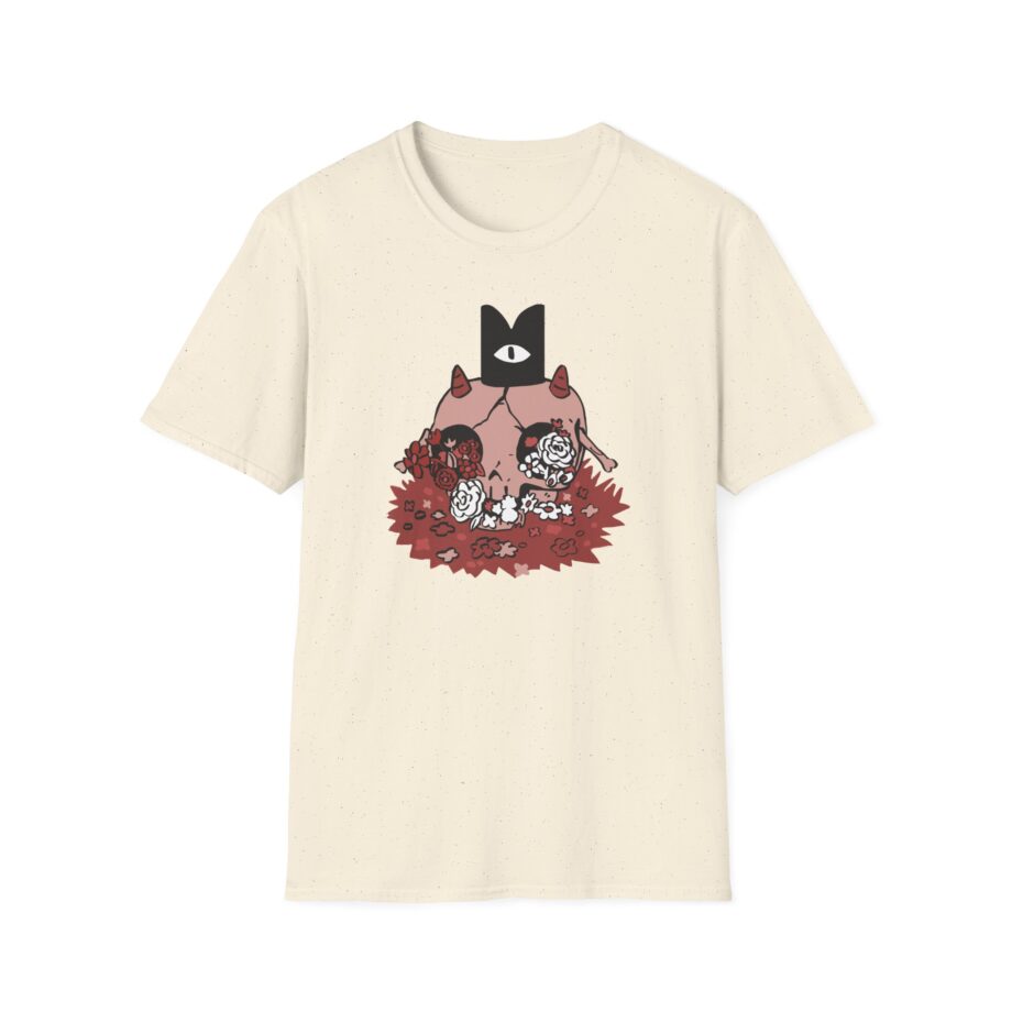 Cult of the Lamb Floral Skull Unisex Softstyle T-Shirt
