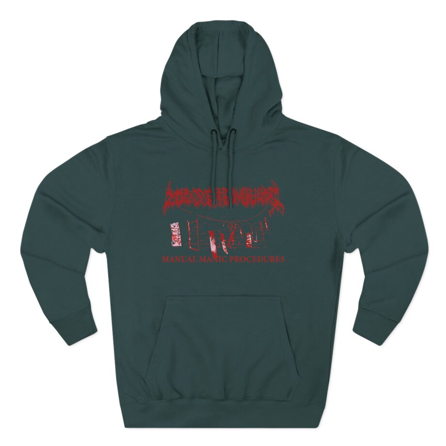 200 Stab Wounds Manual Manic Procedures Three-Panel Fleece Hoodie