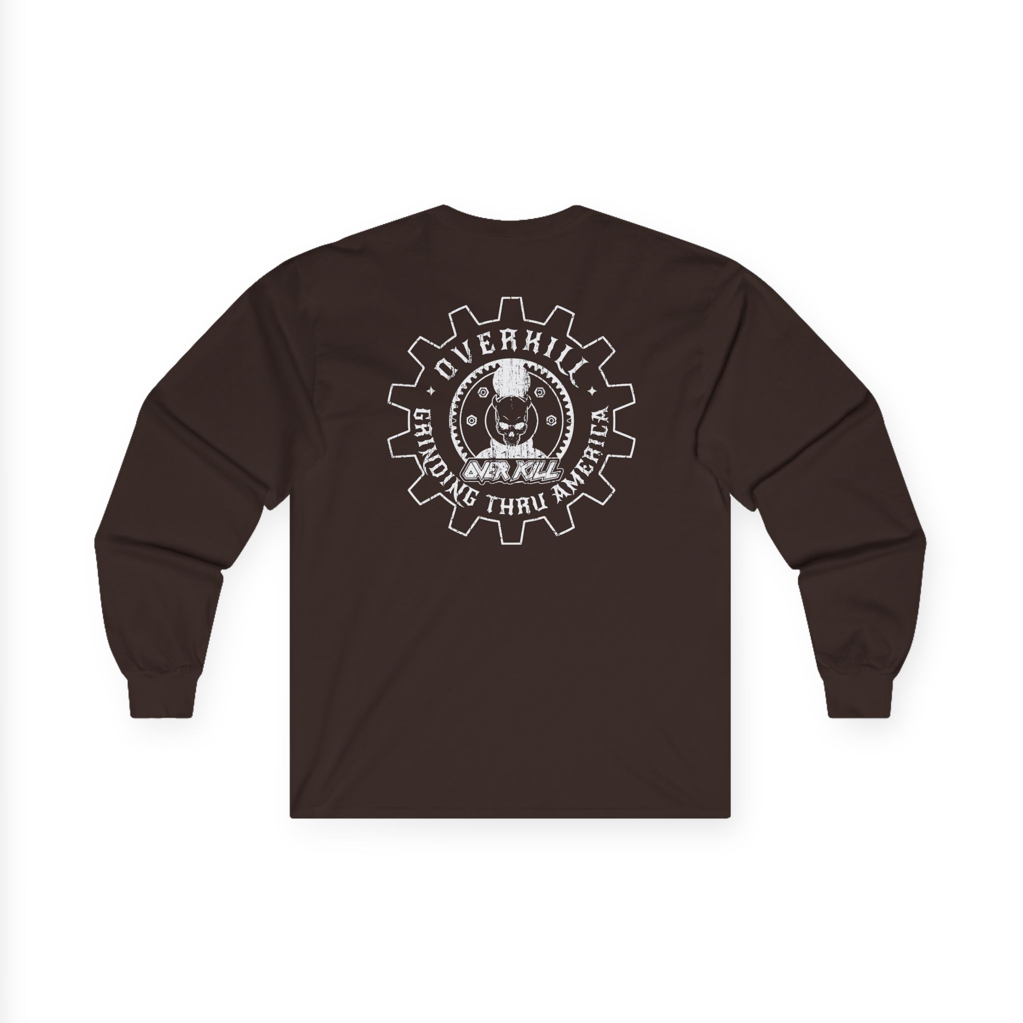 Overkill Embroidered Gear Logo Unisex Ultra Cotton Long Sleeve Tee