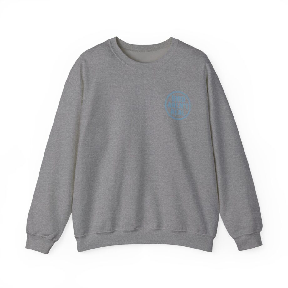 Birds Arent Real Trench Coat Hemp Unisex Heavy Blend™ Crewneck Sweatshirt
