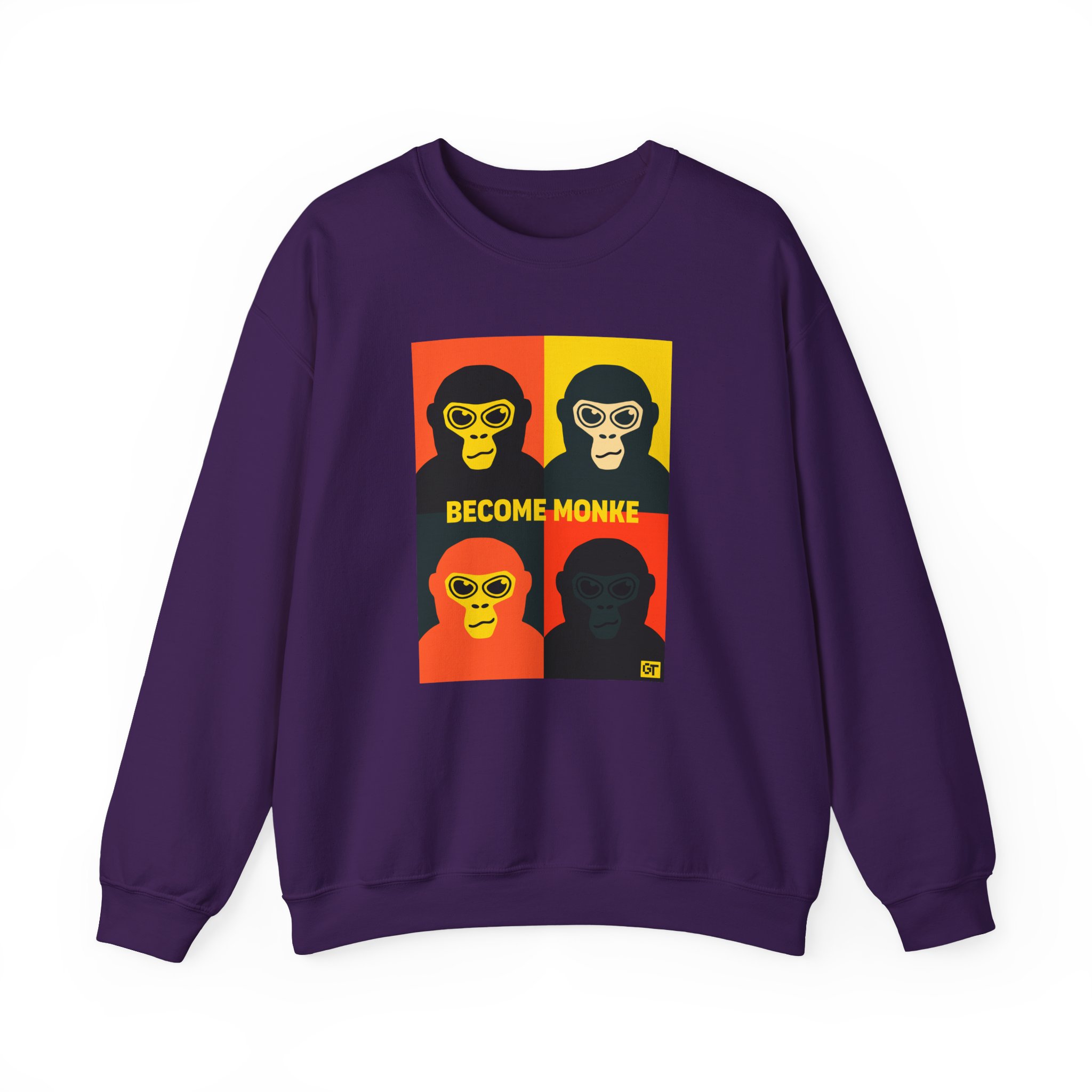 Gorilla Tag Become Monke Unisex Heavy Blendâ„¢ Crewneck Sweatshirt