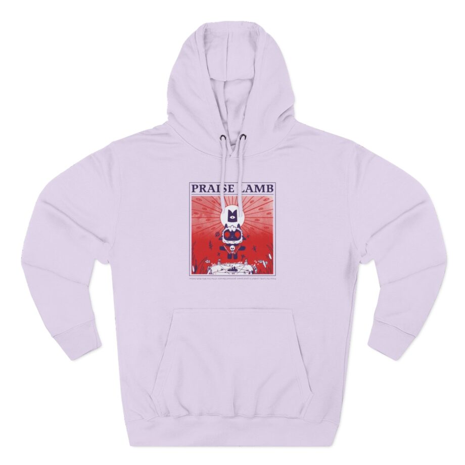 Cult of the Lamb Praise Lamb Three-Panel Fleece Hoodie