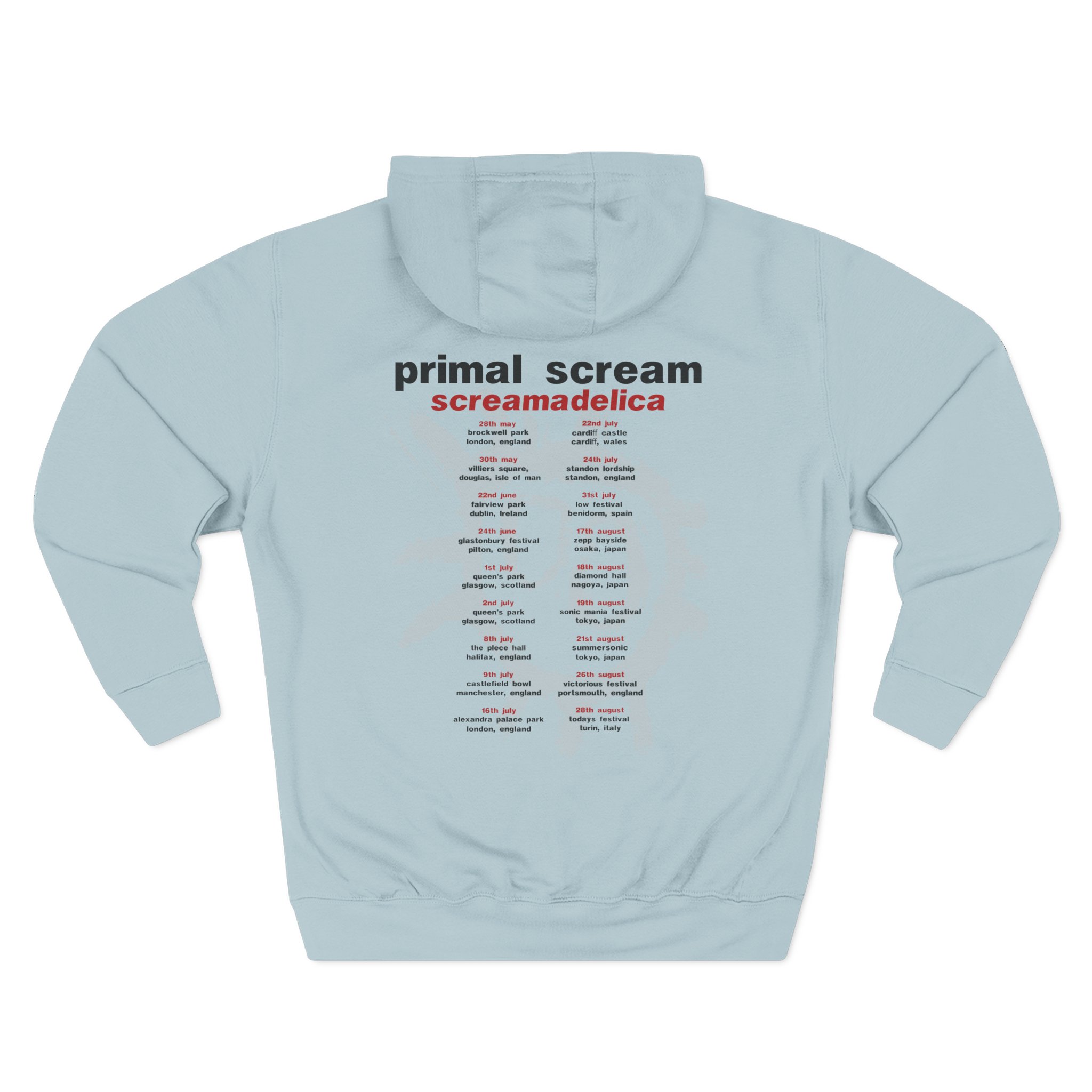 Primal Scream Screamadelica Tour Three-Panel Fleece Hoodie