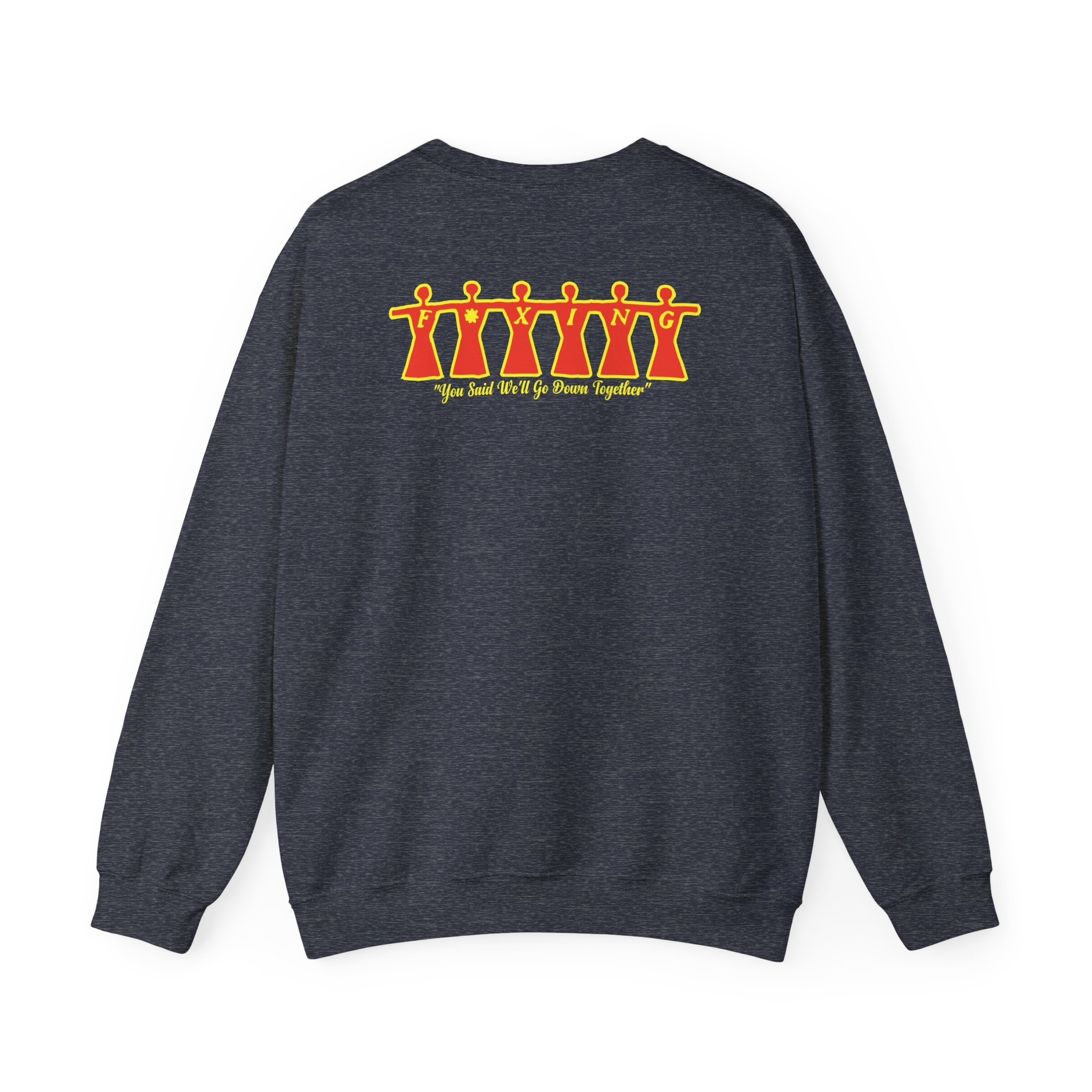 Foxing Moon Face Unisex Heavy Blendâ„¢ Crewneck Sweatshirt