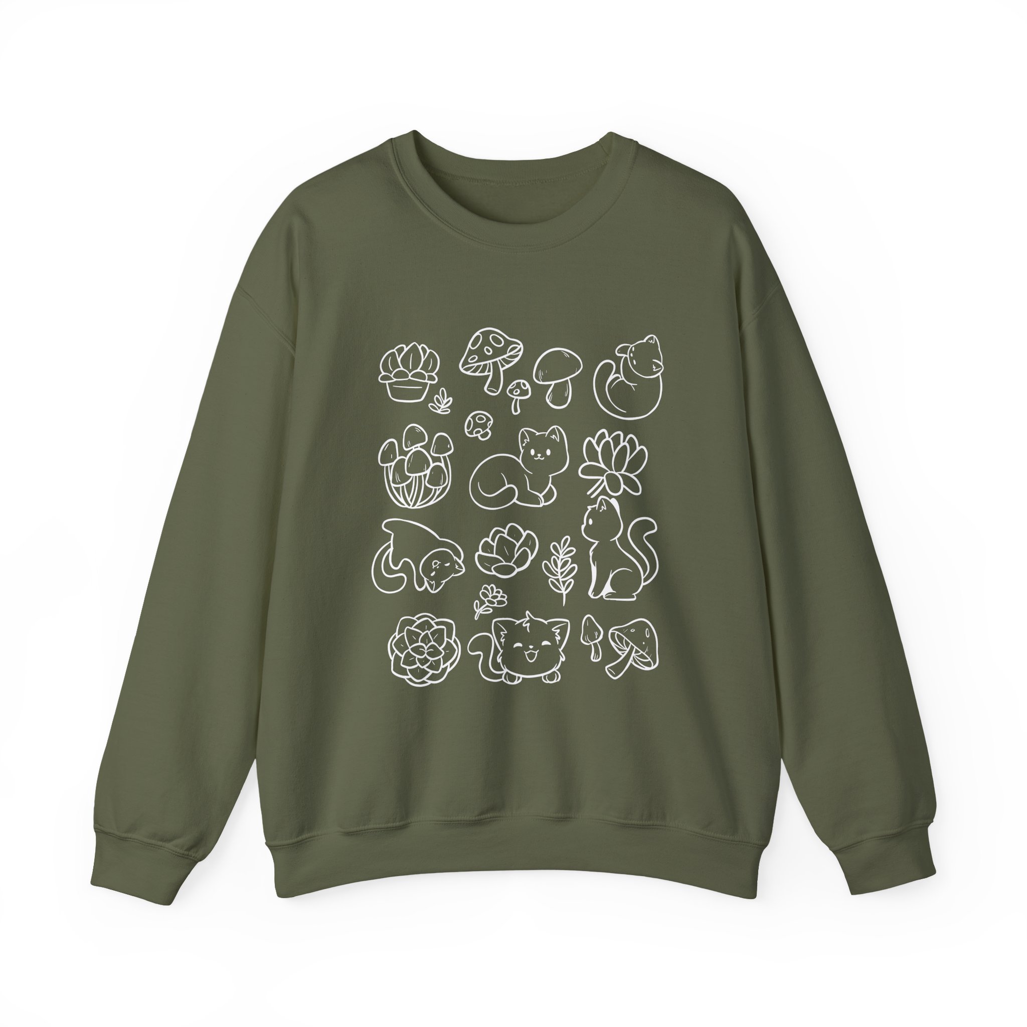 Shubble Plants And Cats Unisex Heavy Blendâ„¢ Crewneck Sweatshirt