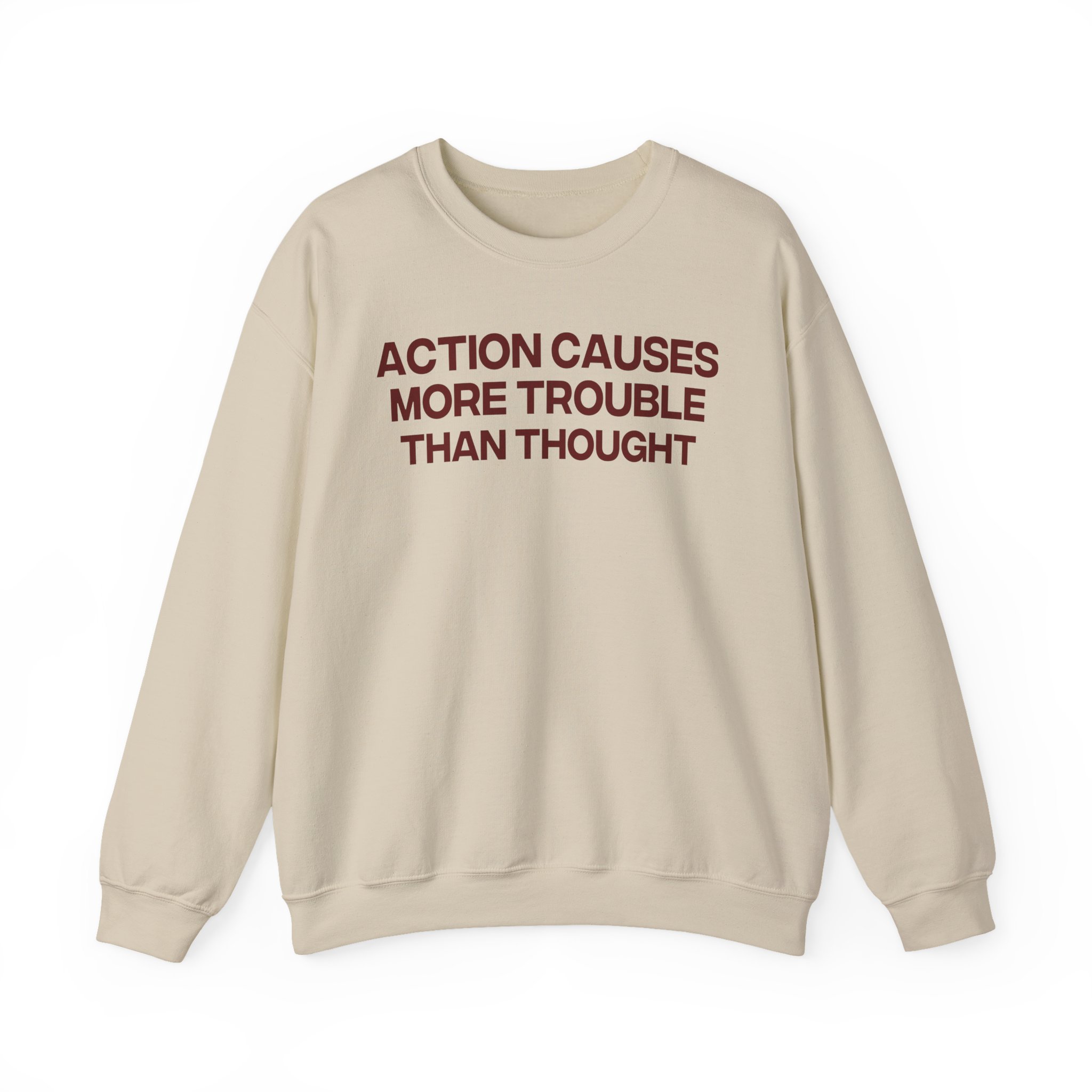 Jenny Holzer Action Causes More Trouble Than Thought Unisex Heavy Blendâ„¢ Crewneck Sweatshirt