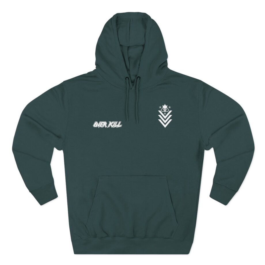 Overkill Logo Badge Skull Work Three-Panel Fleece Hoodie