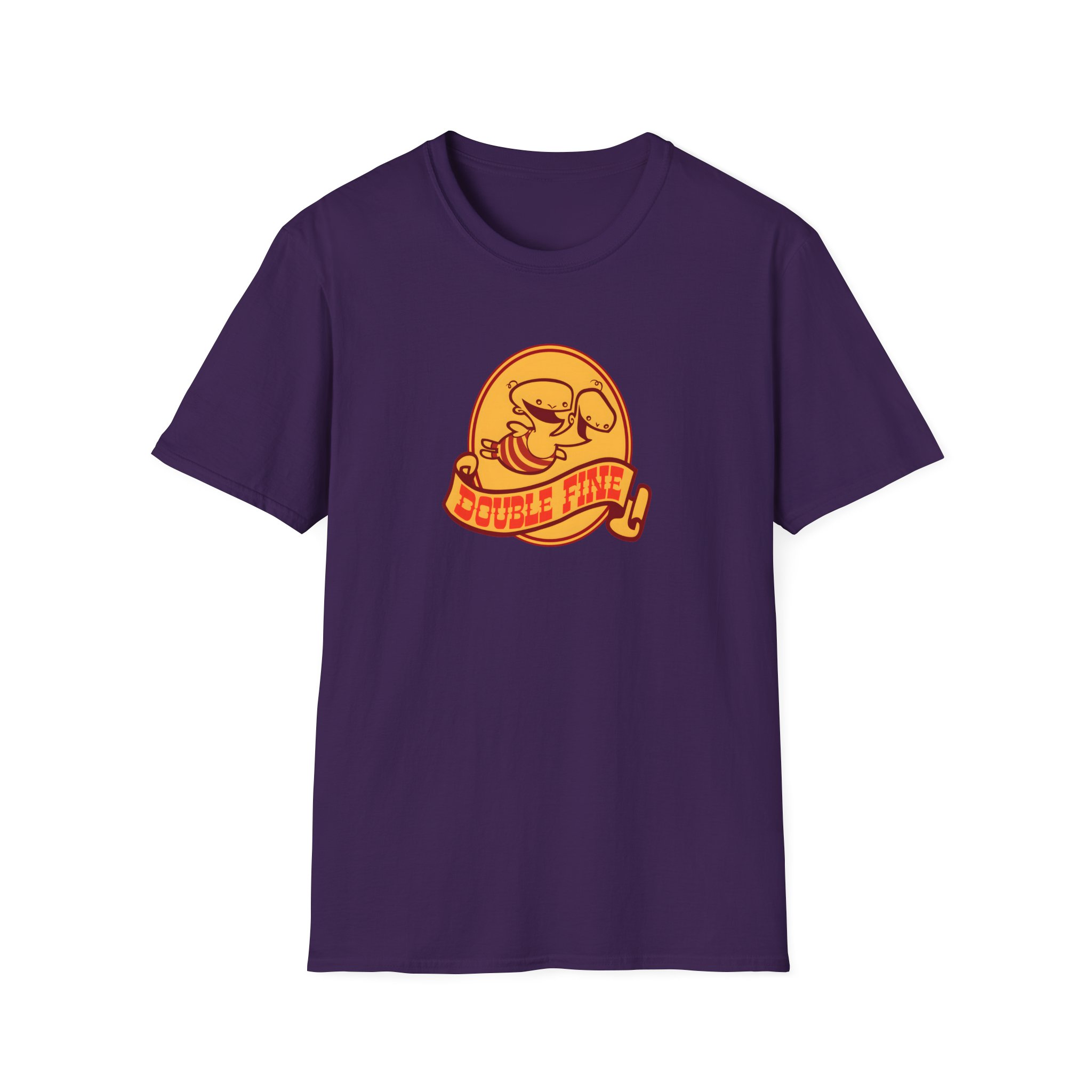 Double Fine Golden Two-headed Baby Unisex Softstyle T-Shirt
