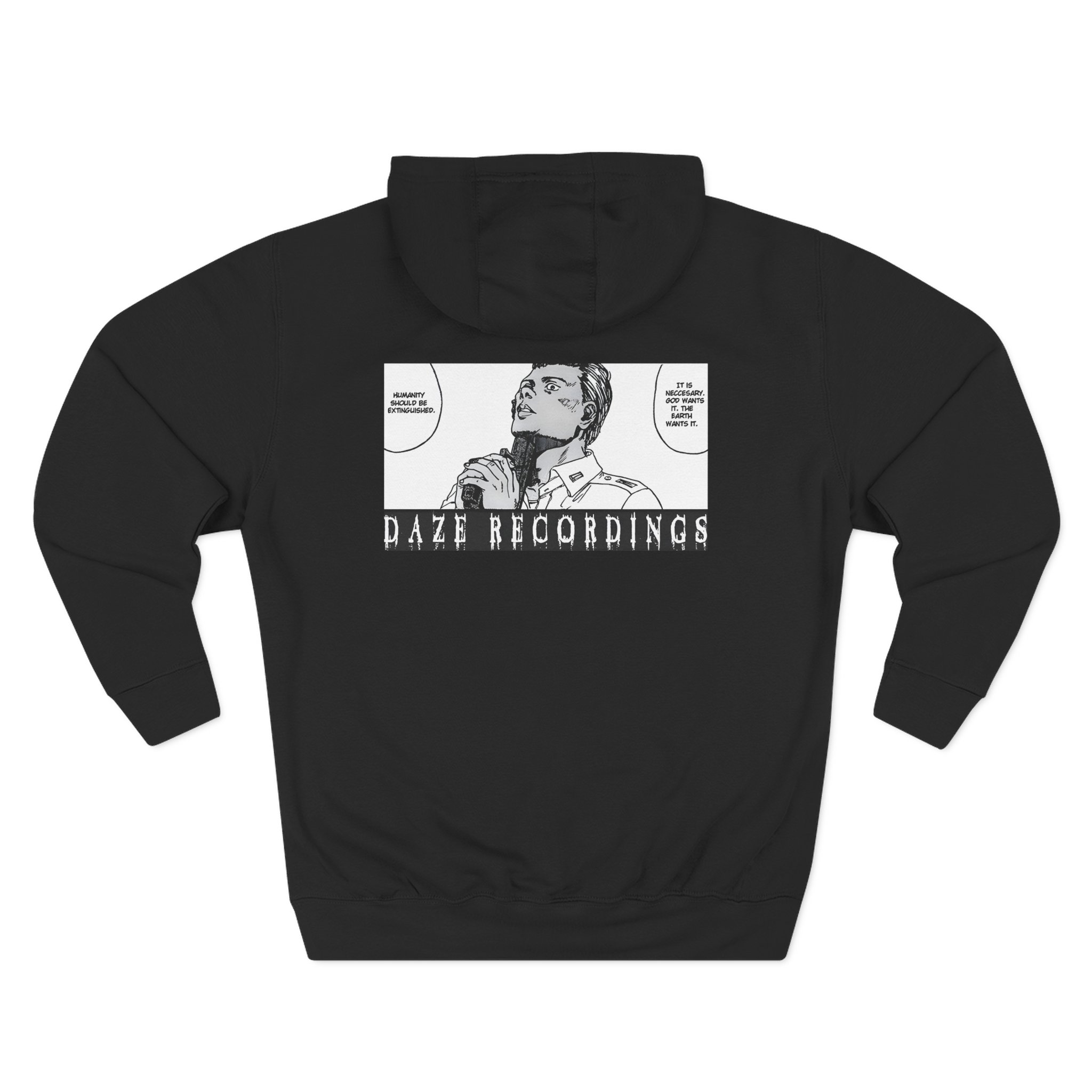 Sanction the World is Cruel Three-Panel Fleece Hoodie