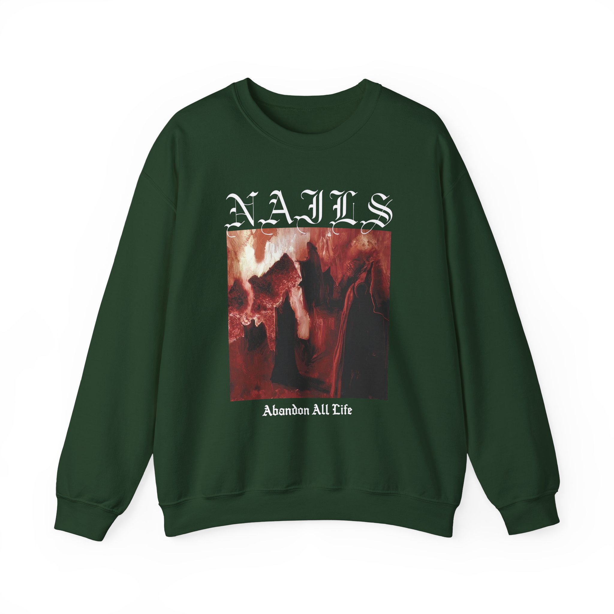 Nails Abandon All Life Unisex Heavy Blendâ„¢ Crewneck Sweatshirt