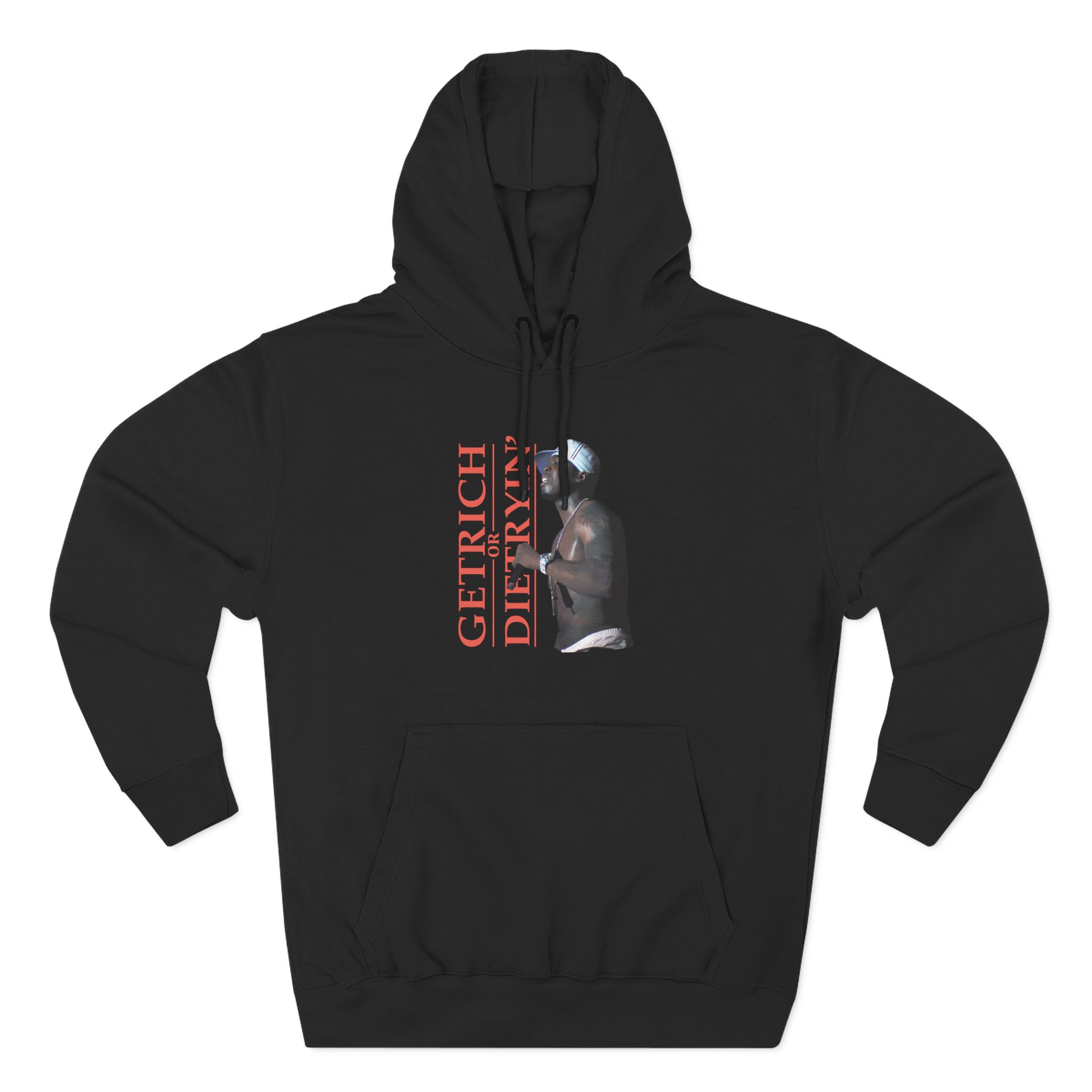 50 Cent Get Rich Logo Three-Panel Fleece Hoodie