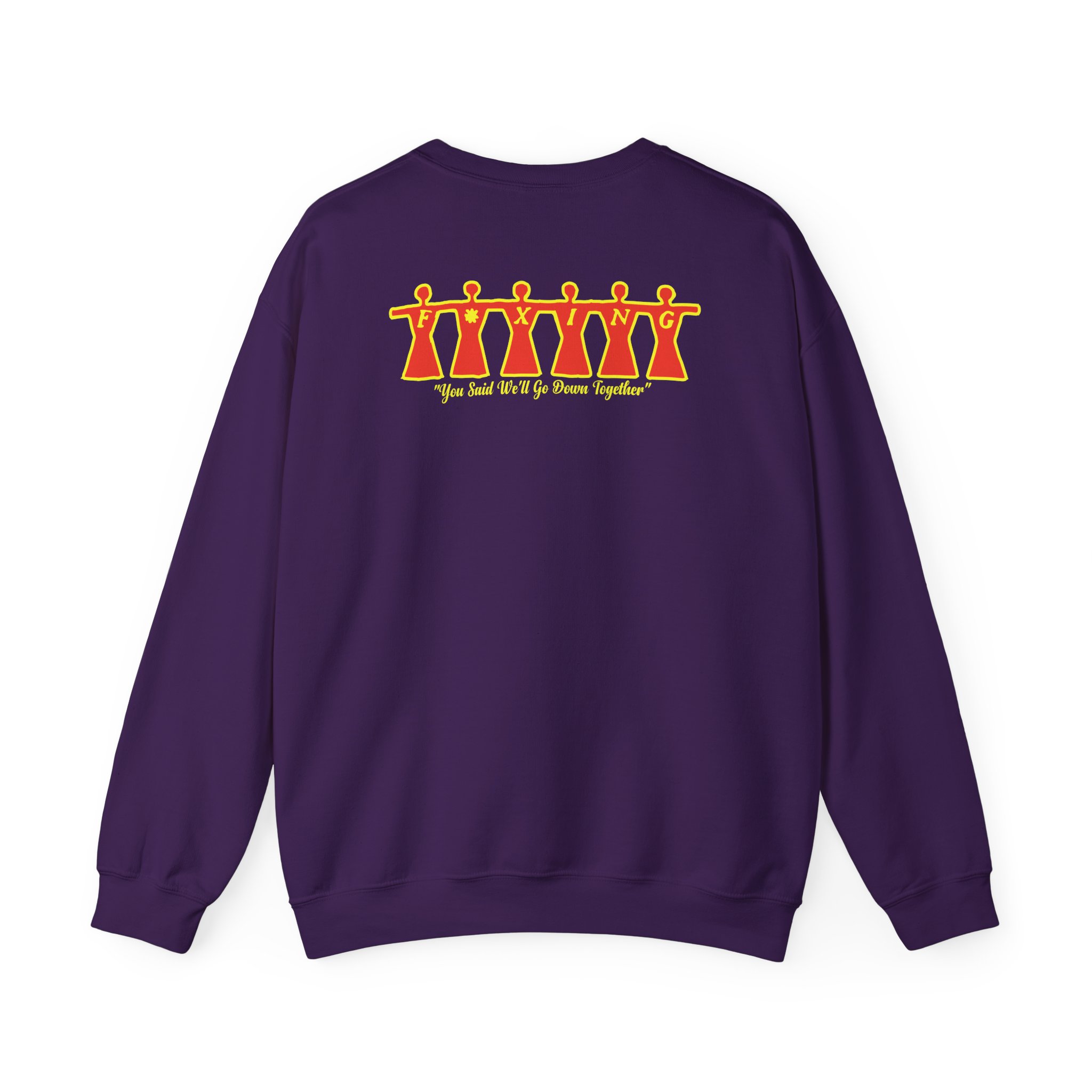 Foxing Moon Face Unisex Heavy Blendâ„¢ Crewneck Sweatshirt