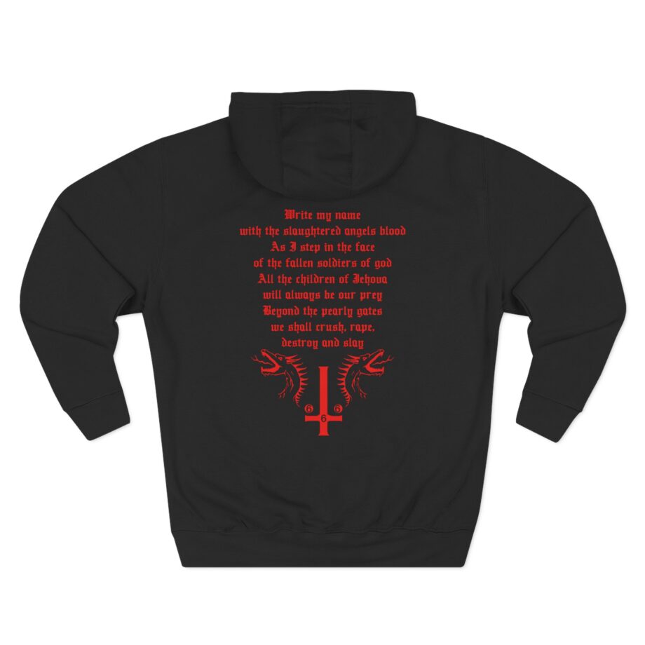 Marduk Demon With Wings Three-Panel Fleece Hoodie