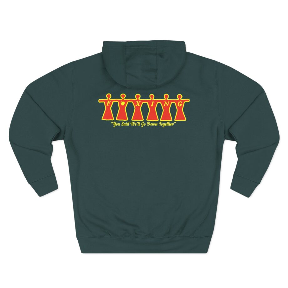 Foxing Moon Face Three-Panel Fleece Hoodie