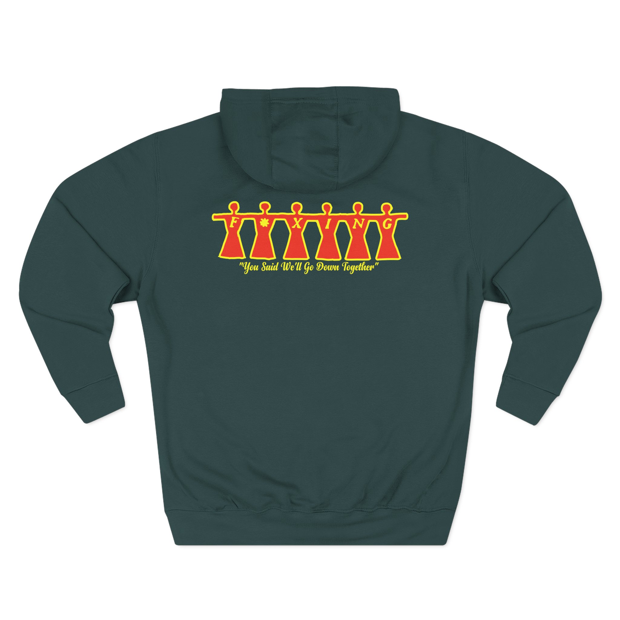 Foxing Moon Face Three-Panel Fleece Hoodie