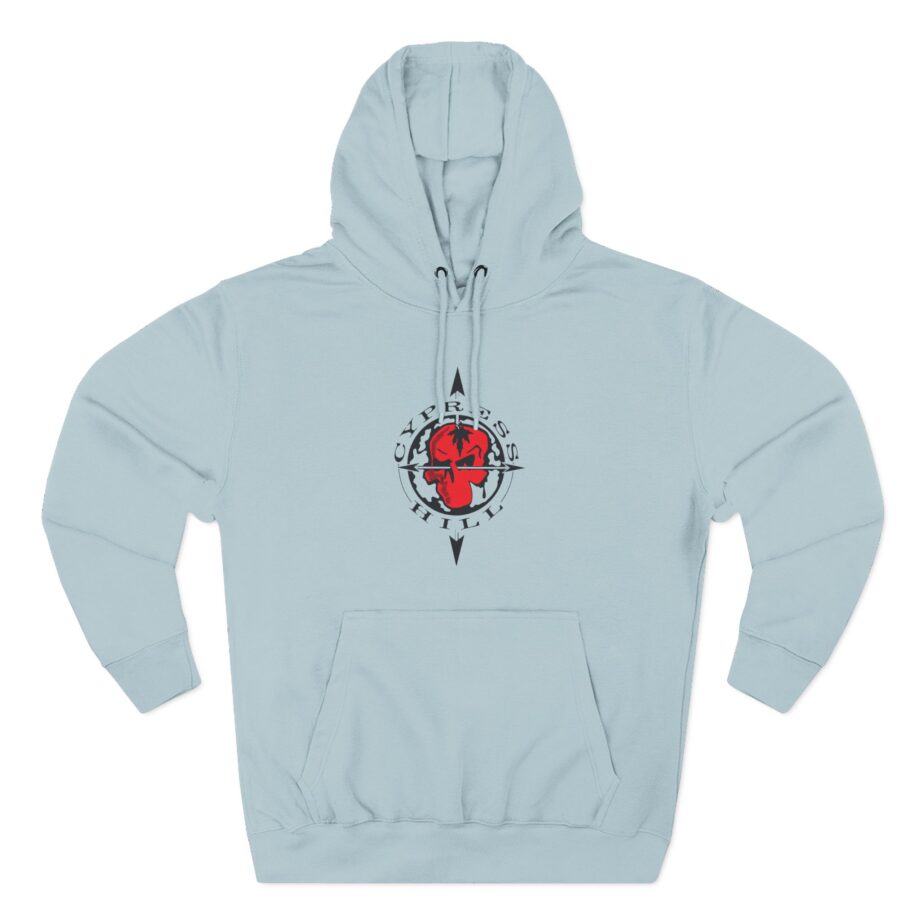 Cypress Hill Crazy Insane OG Skull N Compass Three-Panel Fleece Hoodie