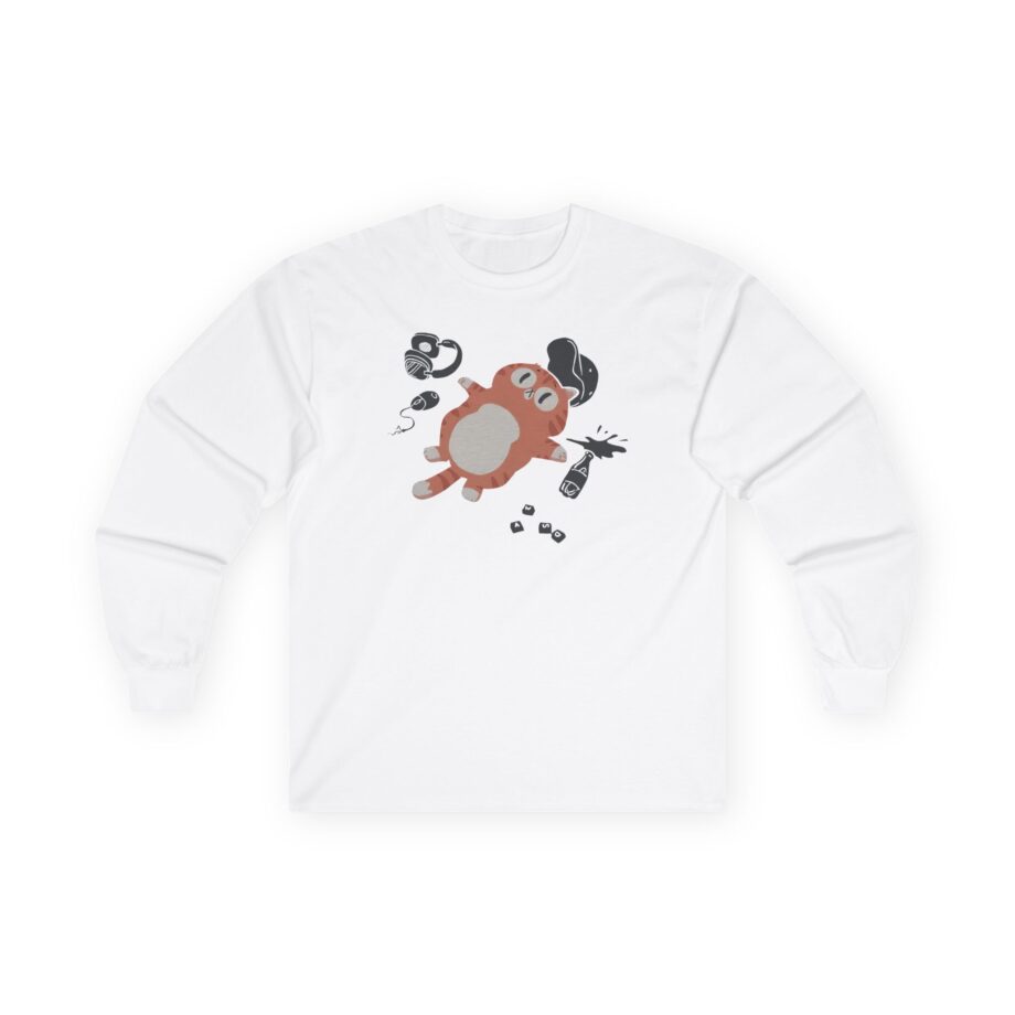 Lirik Gamed Out Cat Unisex Ultra Cotton Long Sleeve Tee