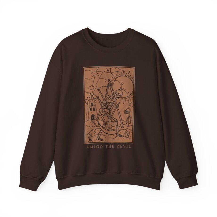 Amigo the Devil Tarot Card Unisex Heavy Blend™ Crewneck Sweatshirt
