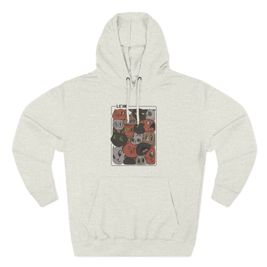 Lirik Squished Cat Jar Three-Panel Fleece Hoodie