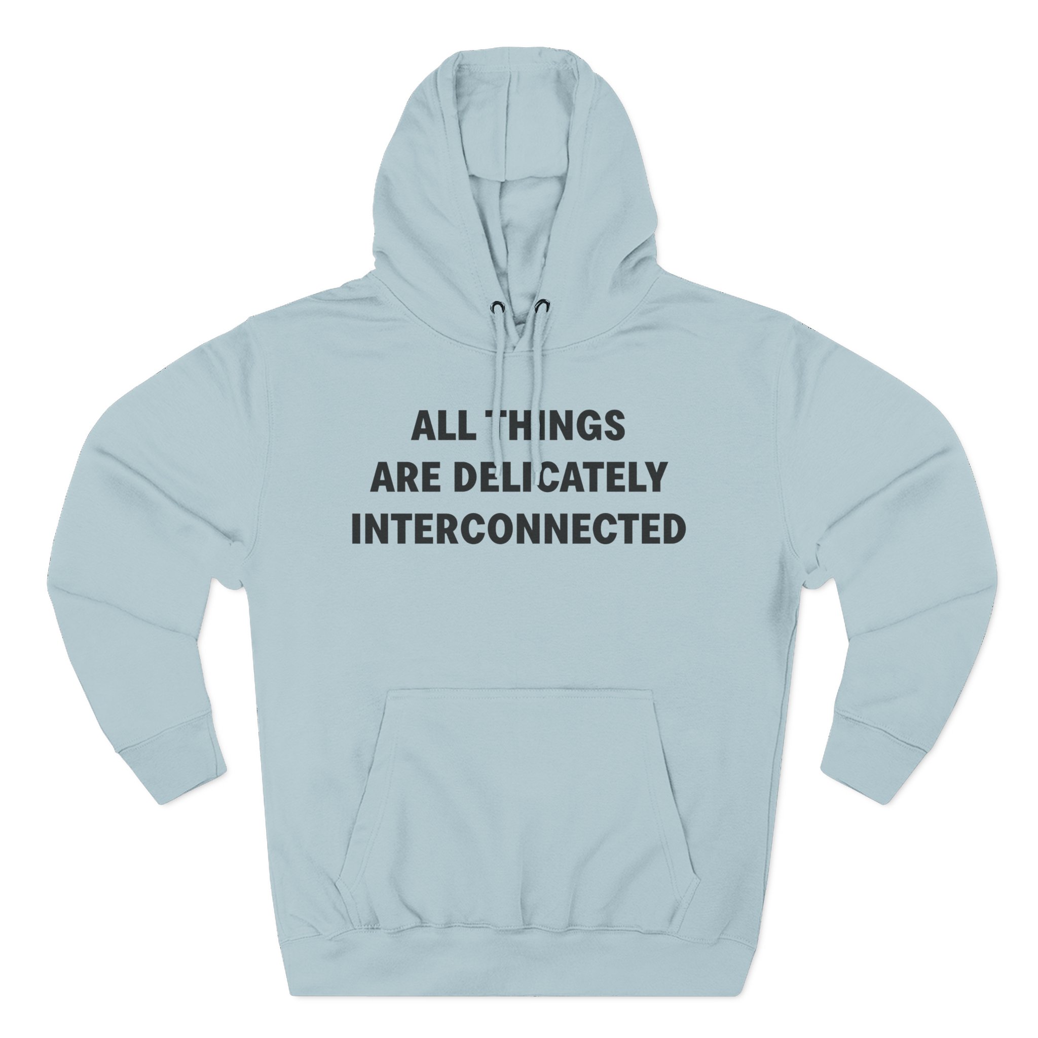 Jenny Holzer All Things Are Delicately Interconnected Three-Panel Fleece Hoodie