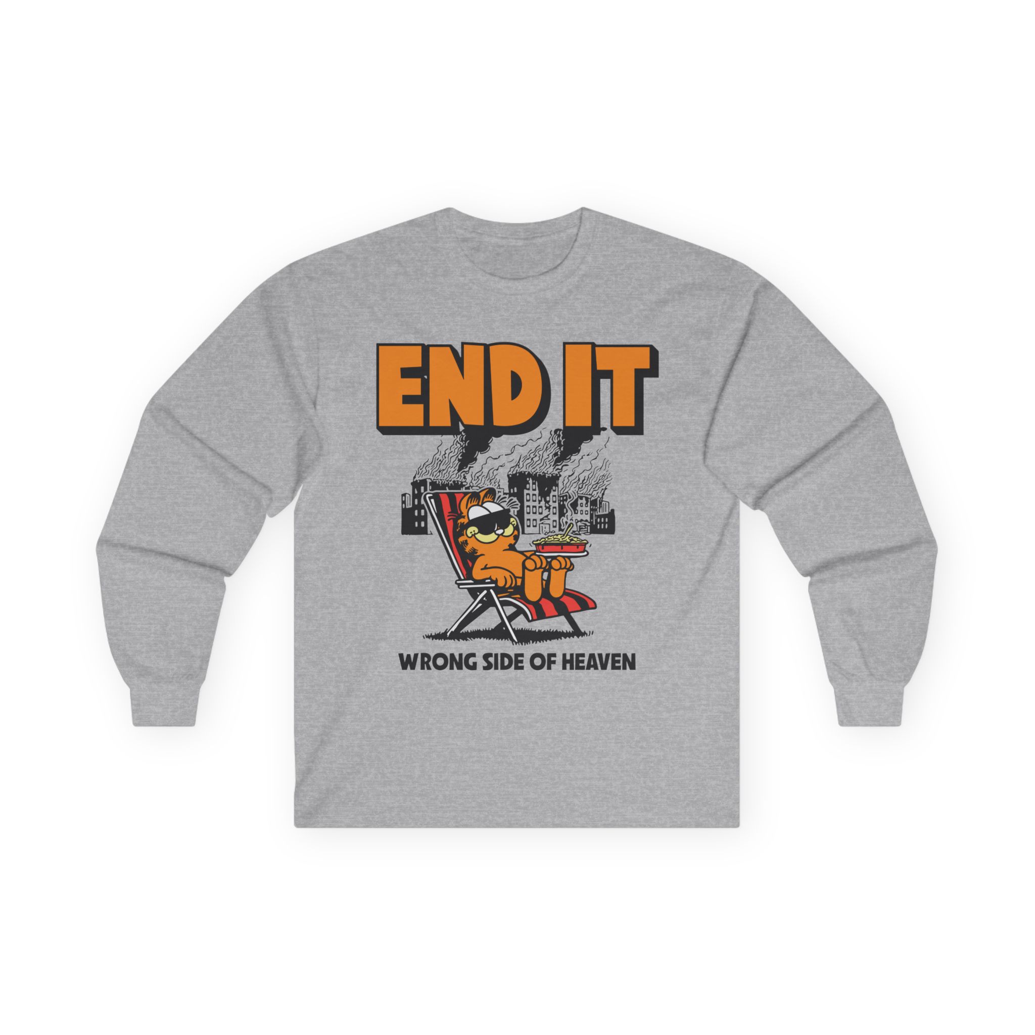 End It Garfield Unisex Ultra Cotton Long Sleeve Tee