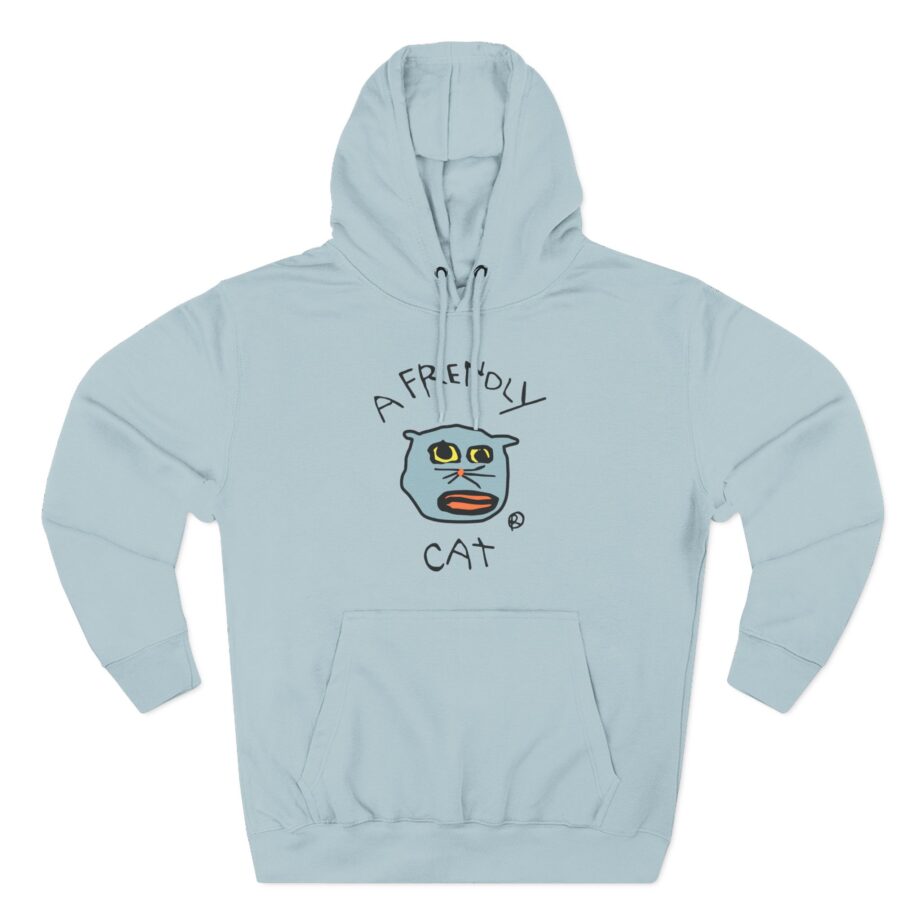 Lirik Just a Frendly Cat Three-Panel Fleece Hoodie