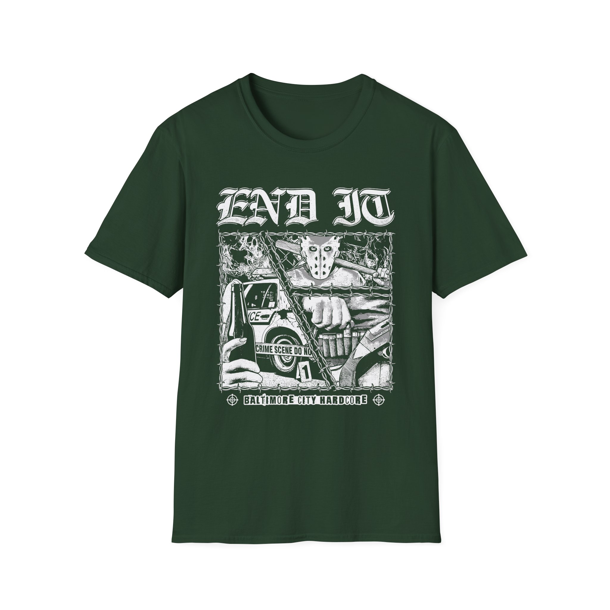 End It Crime Scene Unisex Softstyle T-Shirt