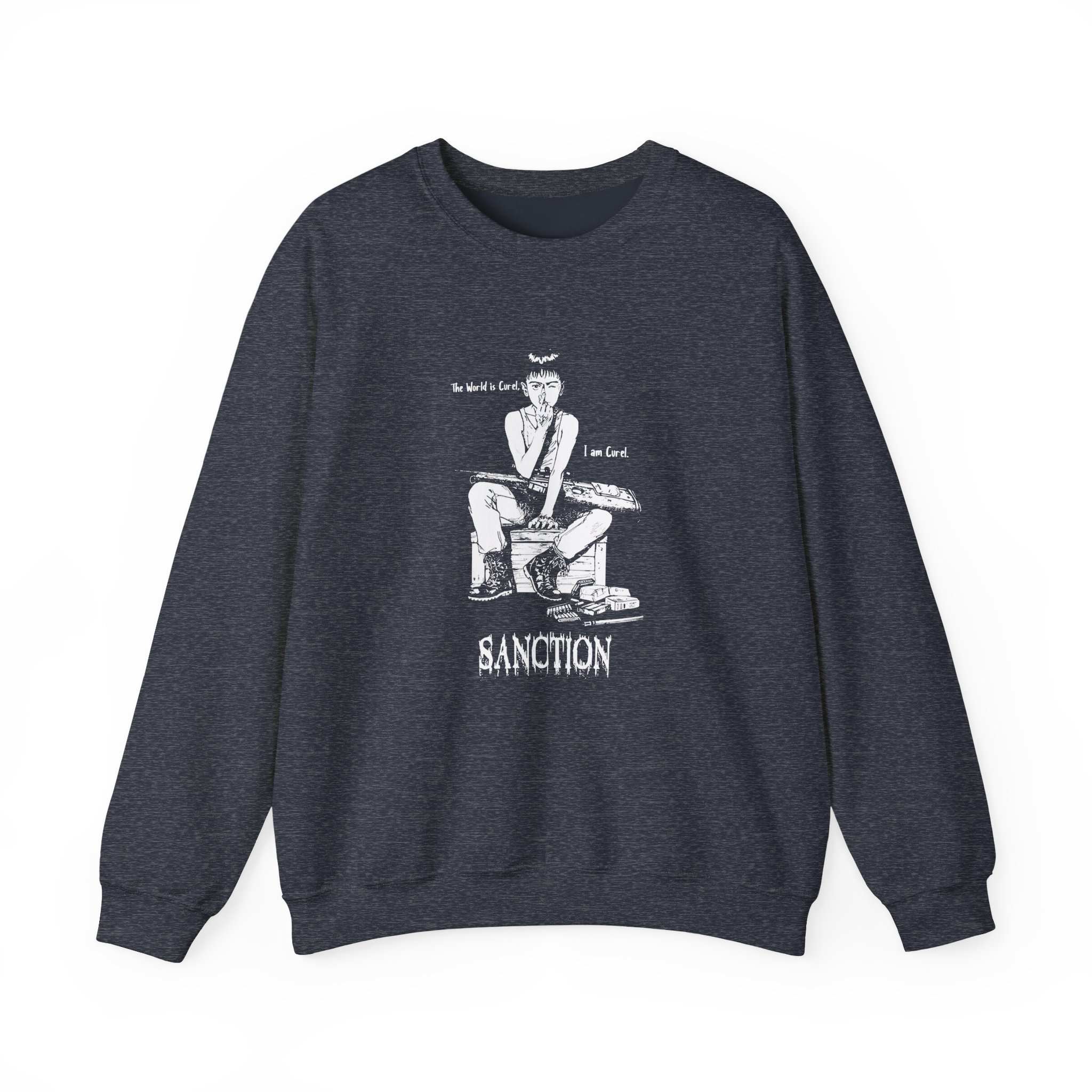 Sanction the World is Cruel Unisex Heavy Blendâ„¢ Crewneck Sweatshirt