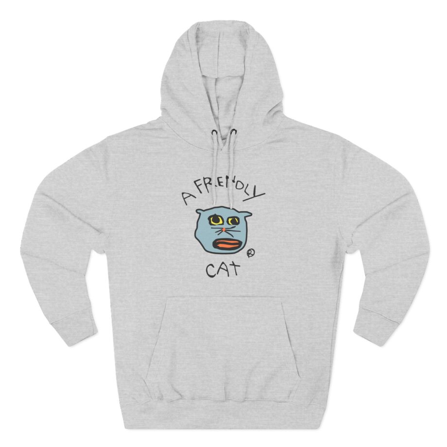 Lirik Just a Frendly Cat Three-Panel Fleece Hoodie