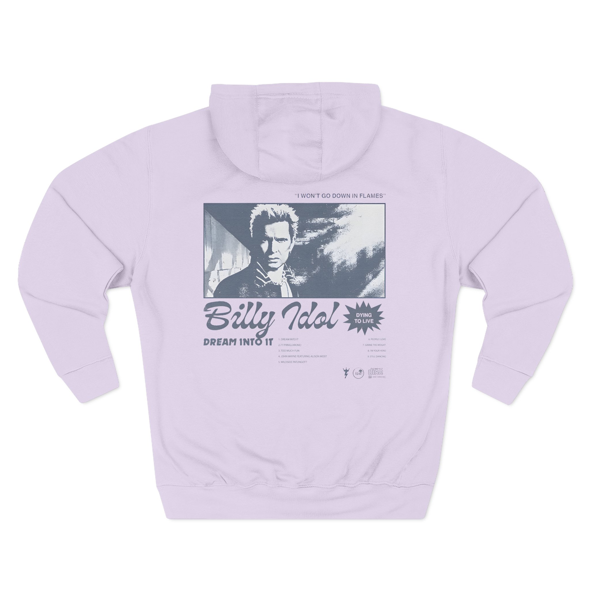 Billy Idol Billy Script Three-Panel Fleece Hoodie