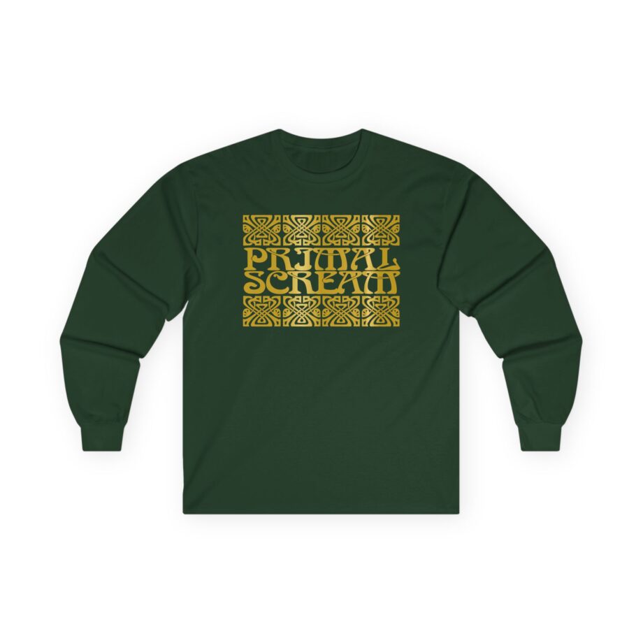 Primal Scream Black & Gold Deco Unisex Ultra Cotton Long Sleeve Tee