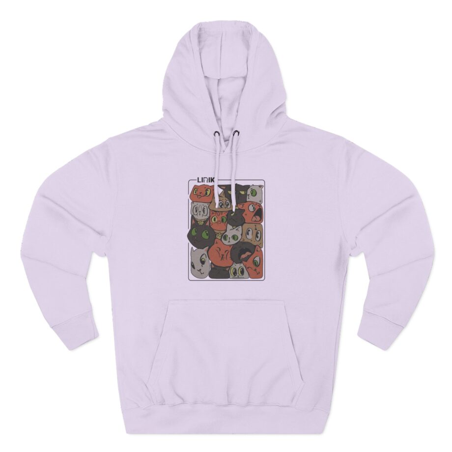 Lirik Squished Cat Jar Three-Panel Fleece Hoodie