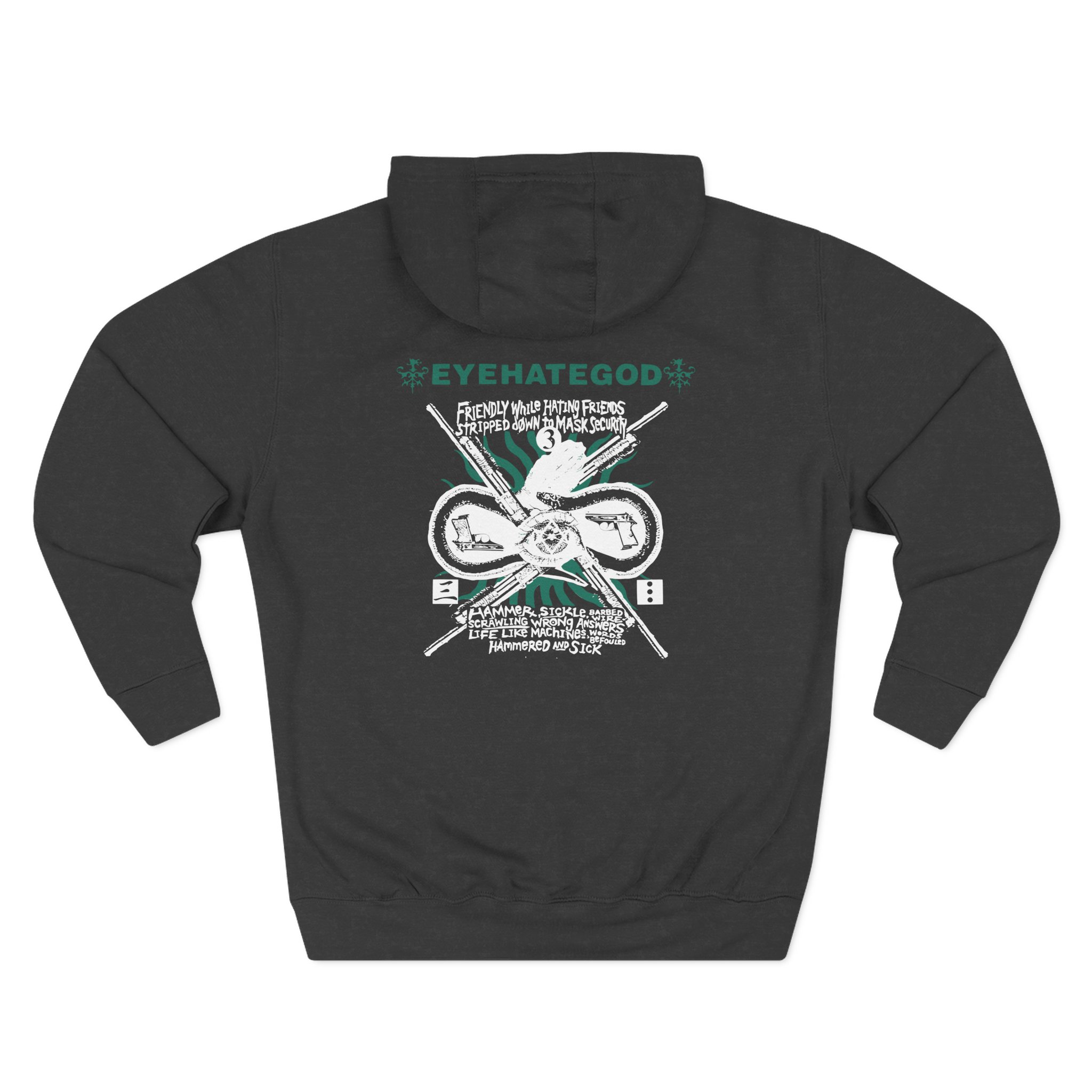 Eyehategod Disorders Not Elsewhere Classified Three-Panel Fleece Hoodie