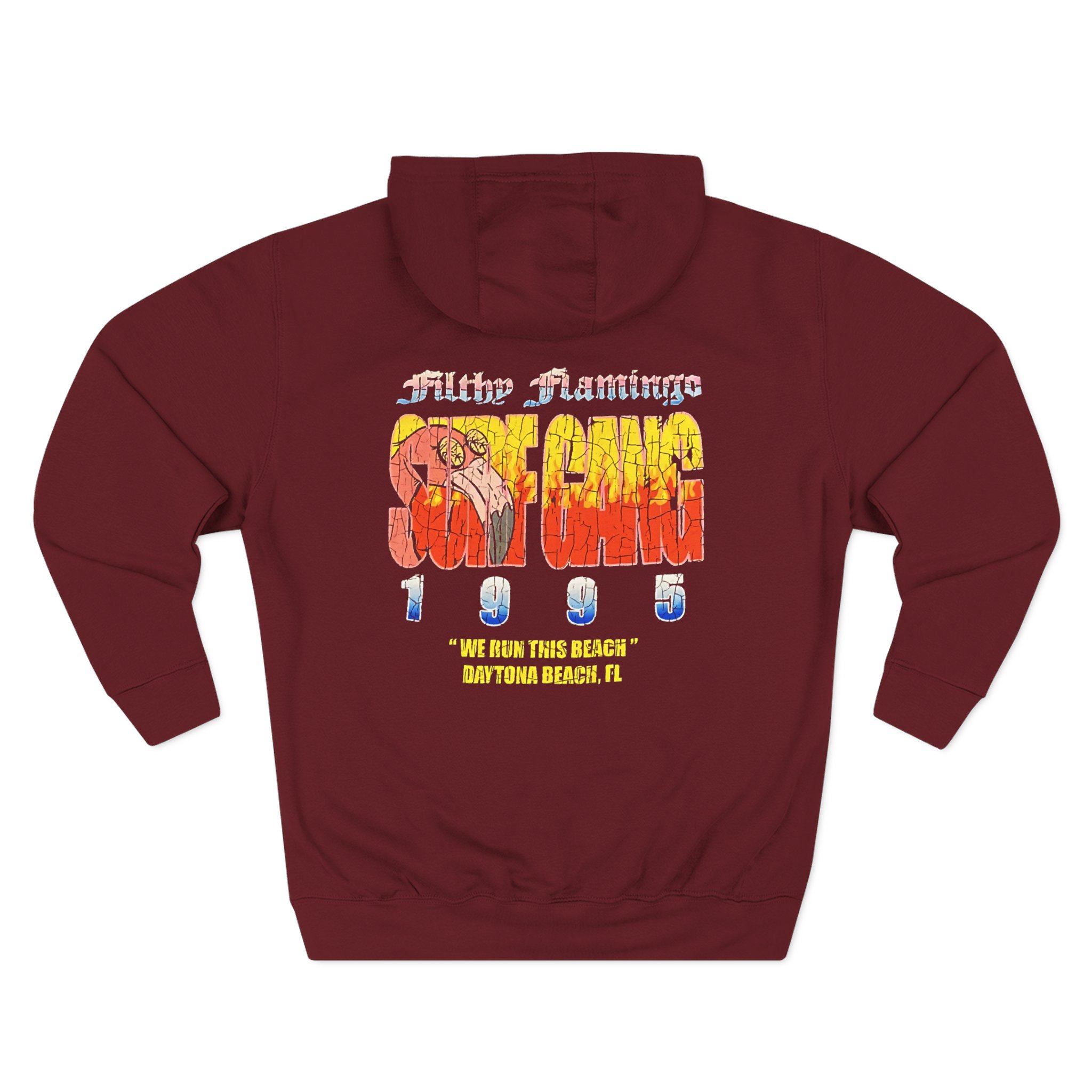 Surf Gang Filthy Flamingo Three-Panel Fleece Hoodie