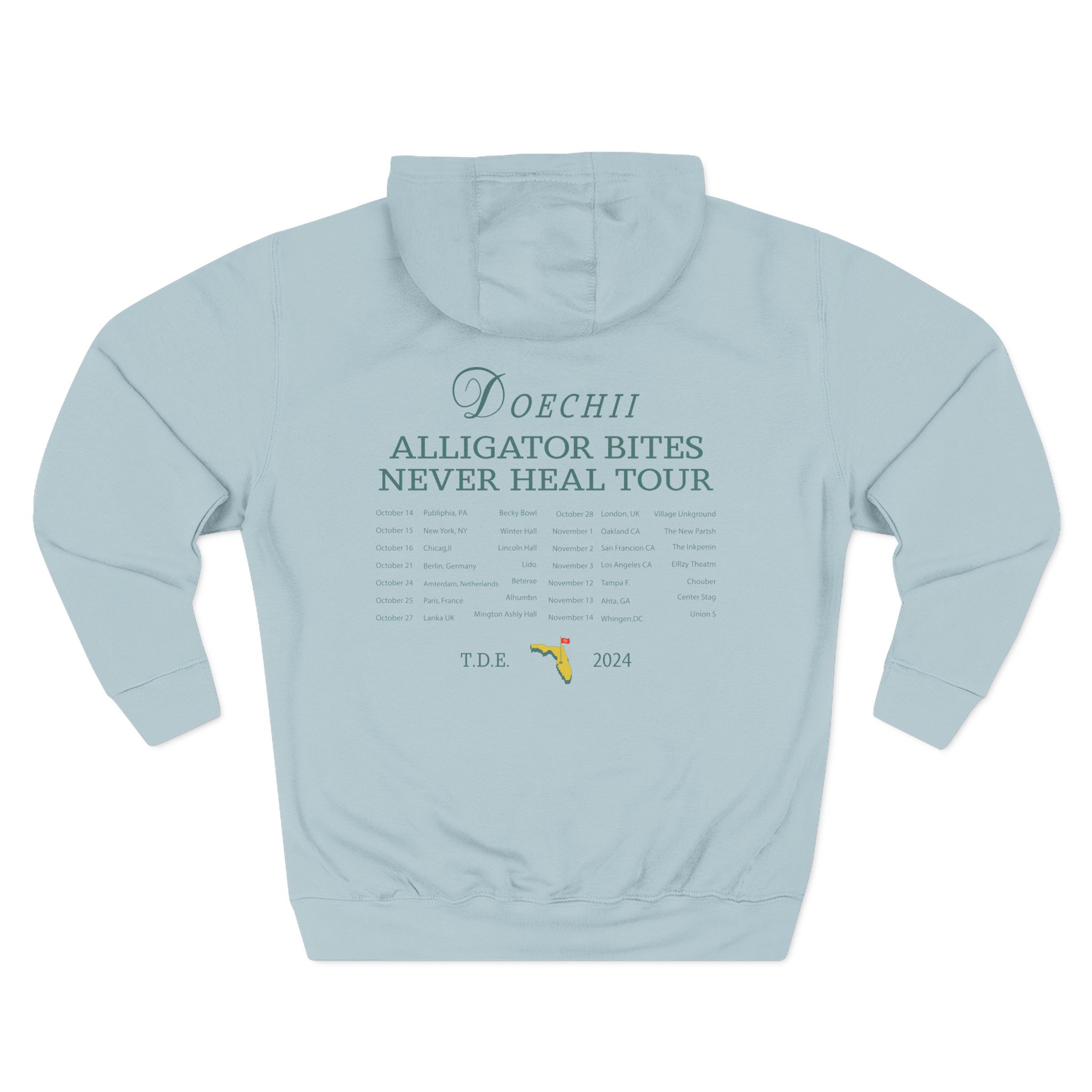 Doechii Alligator Bites Never Heal Tour Three-Panel Fleece Hoodie