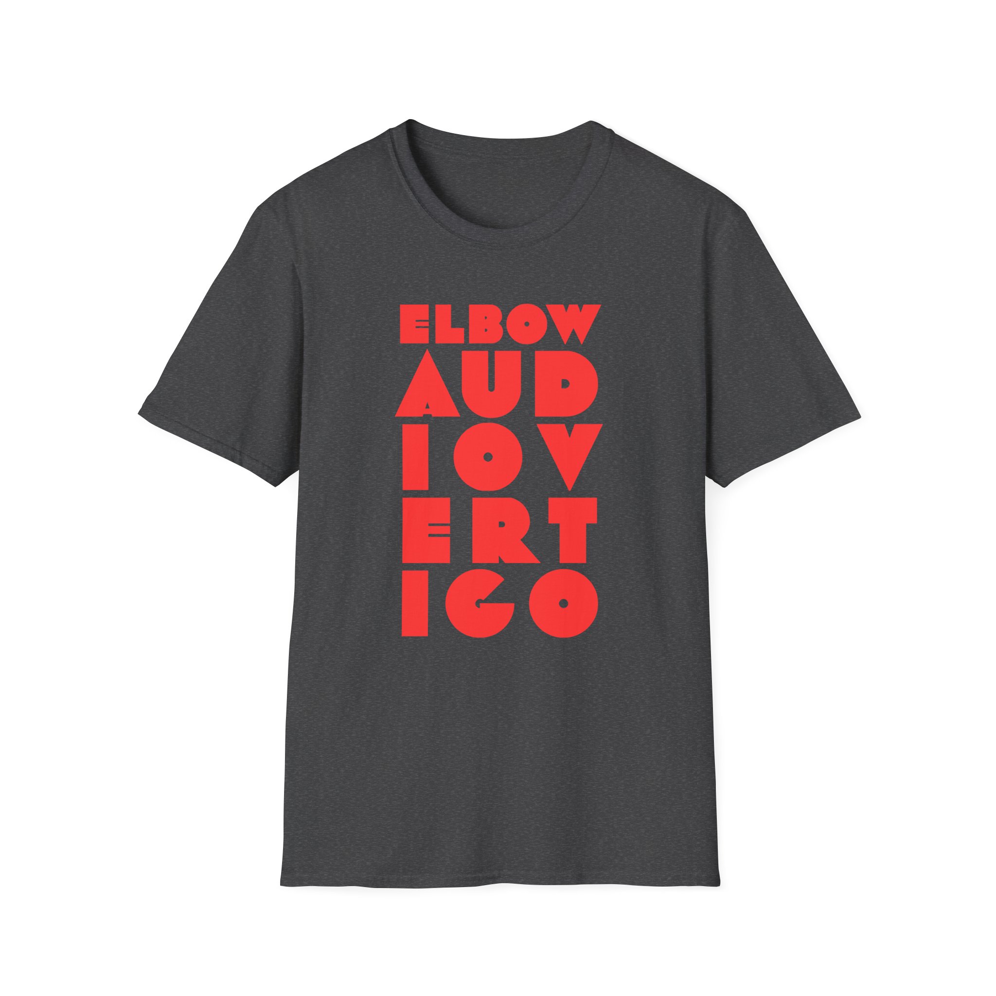 Elbow Audio Vertigo Stacked Logo Unisex Softstyle T-Shirt